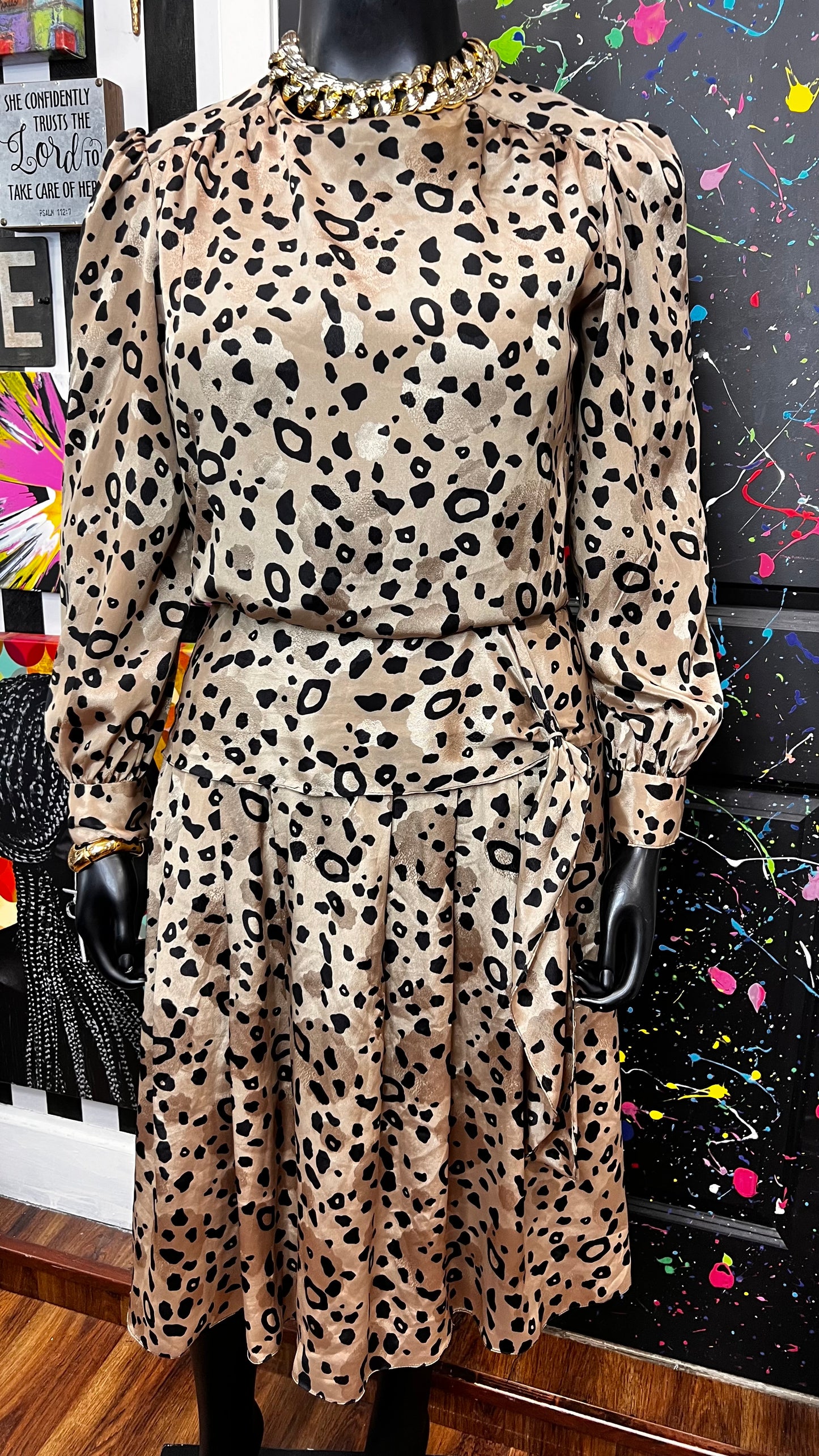 Vintage York Leopard Print Dress (16)