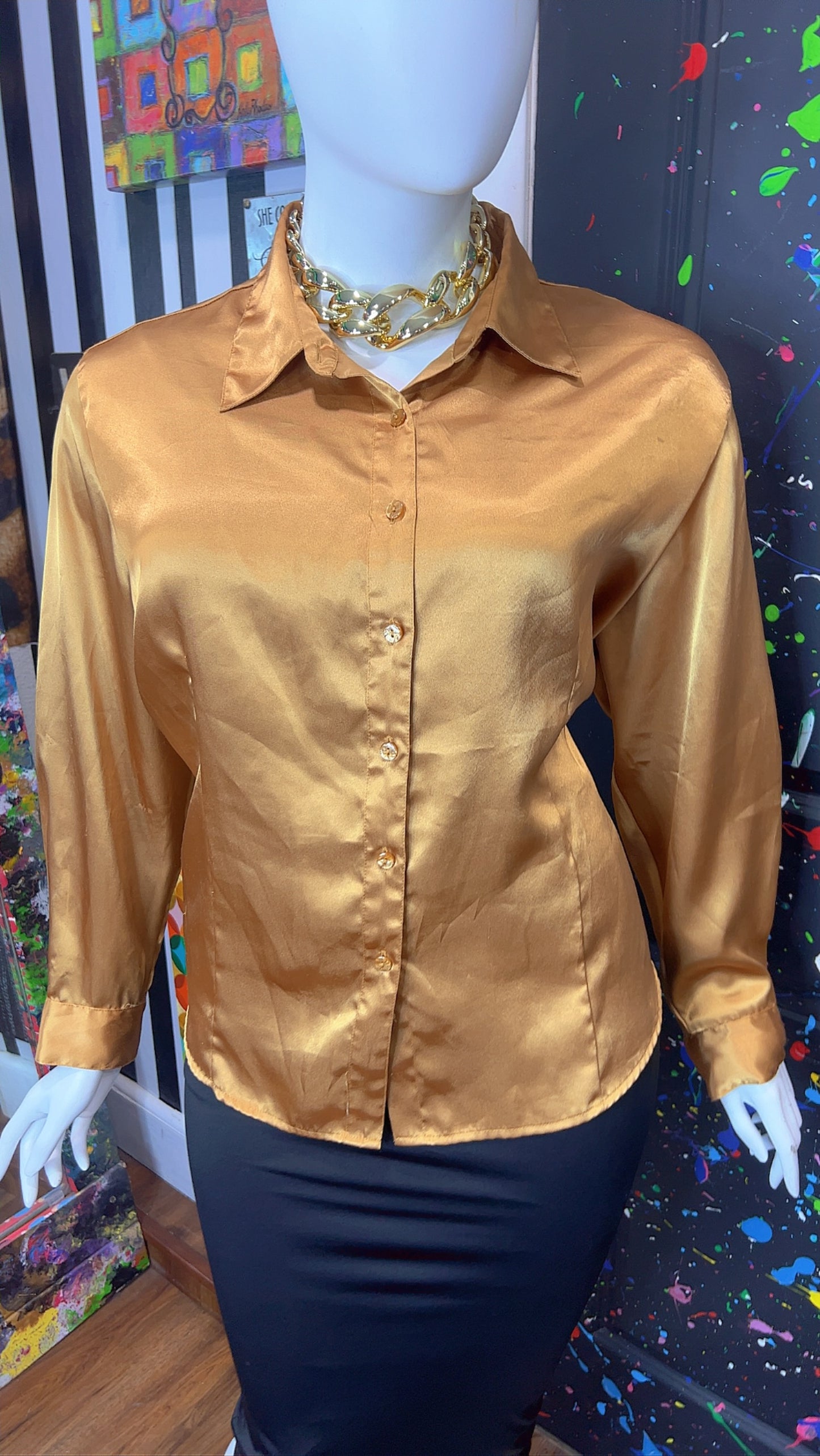 Vintage Gold Blouse (26W)