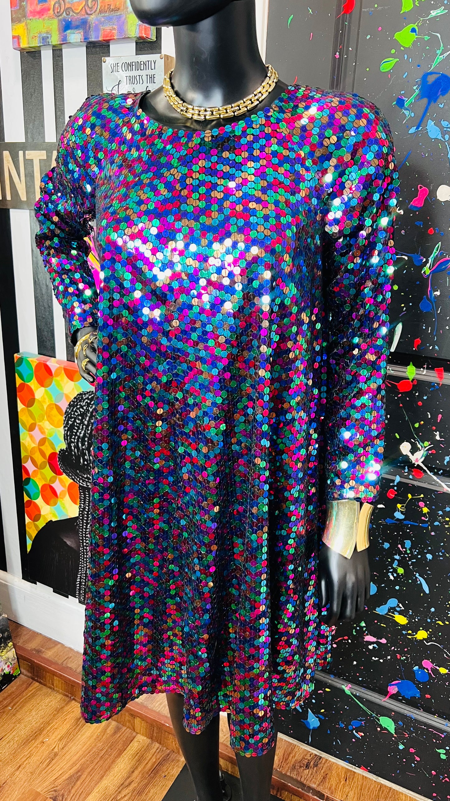 Vintage Sequin (Has Stretch) Circle Dress (14)