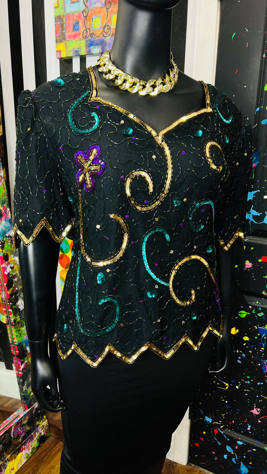 Vintage Sequin Blouse (24)