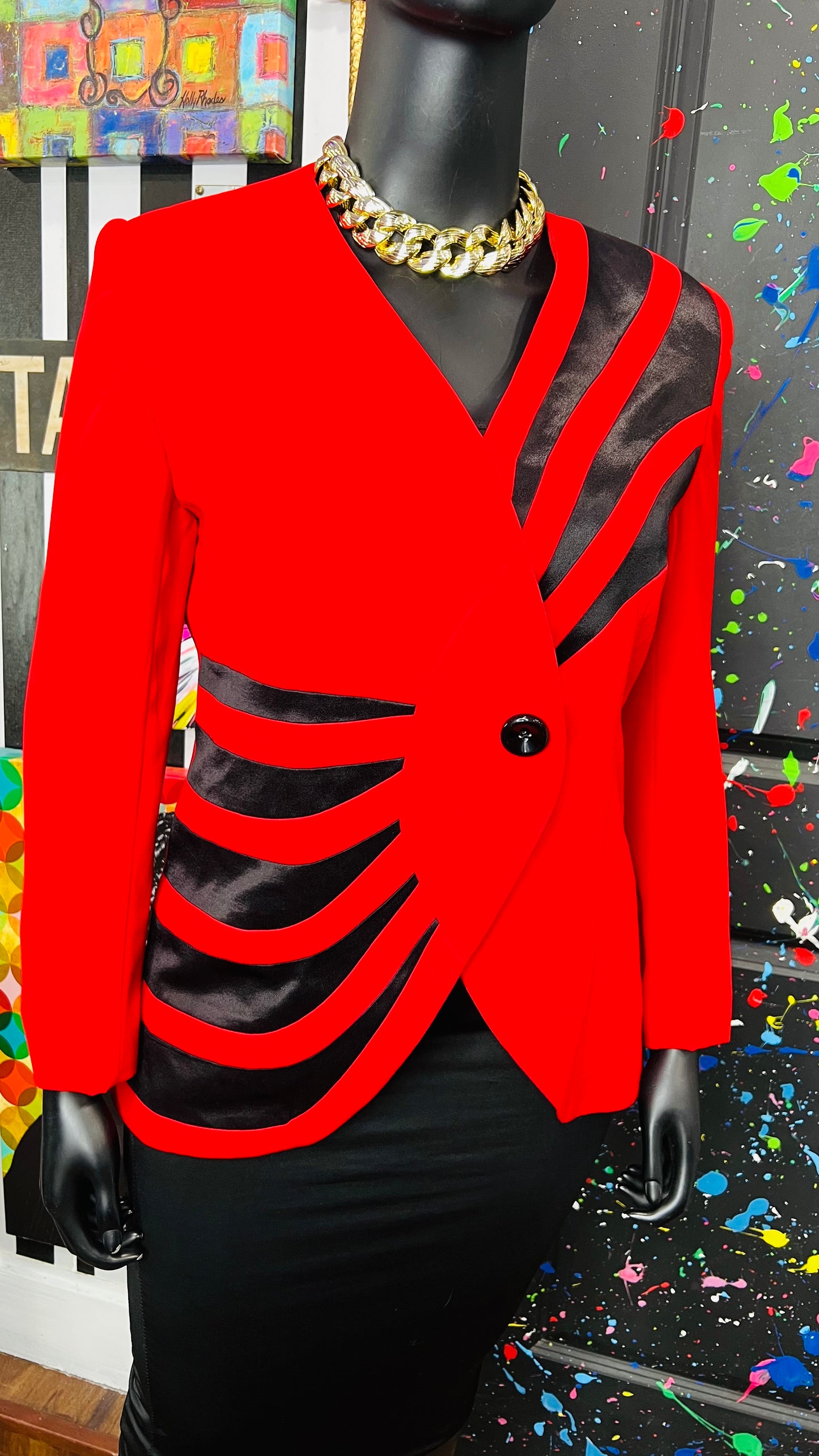 Vintage Couture Red & Blazer (16)
