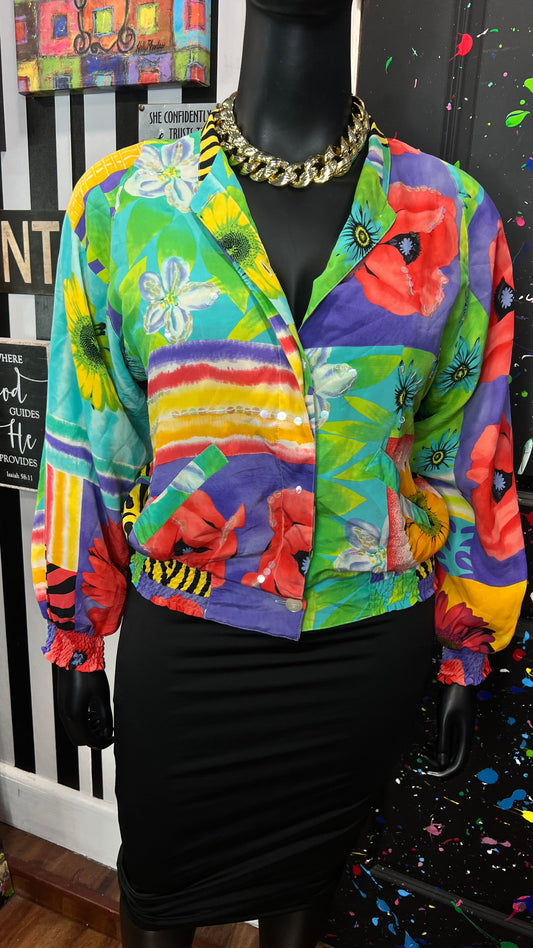 Vintage 100% Silk Diane Gilman Jacket (20/22)