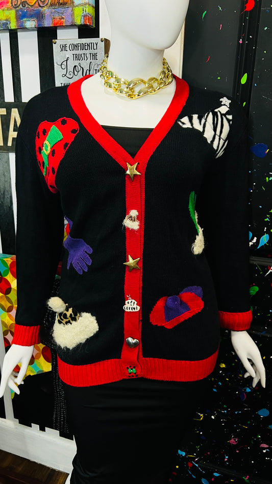 Vintage Knit Winter Colorblock Cardigan (18)