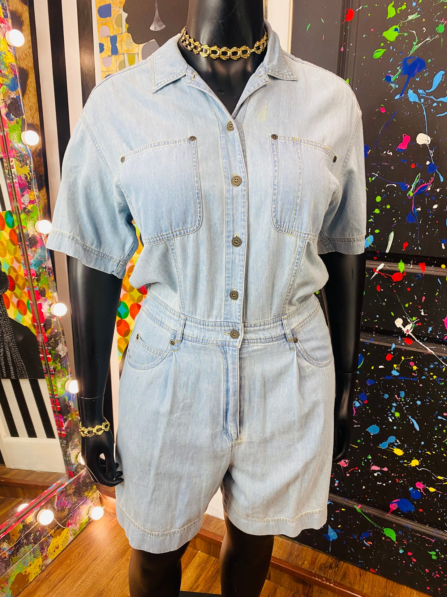 Vintage Denim Romper