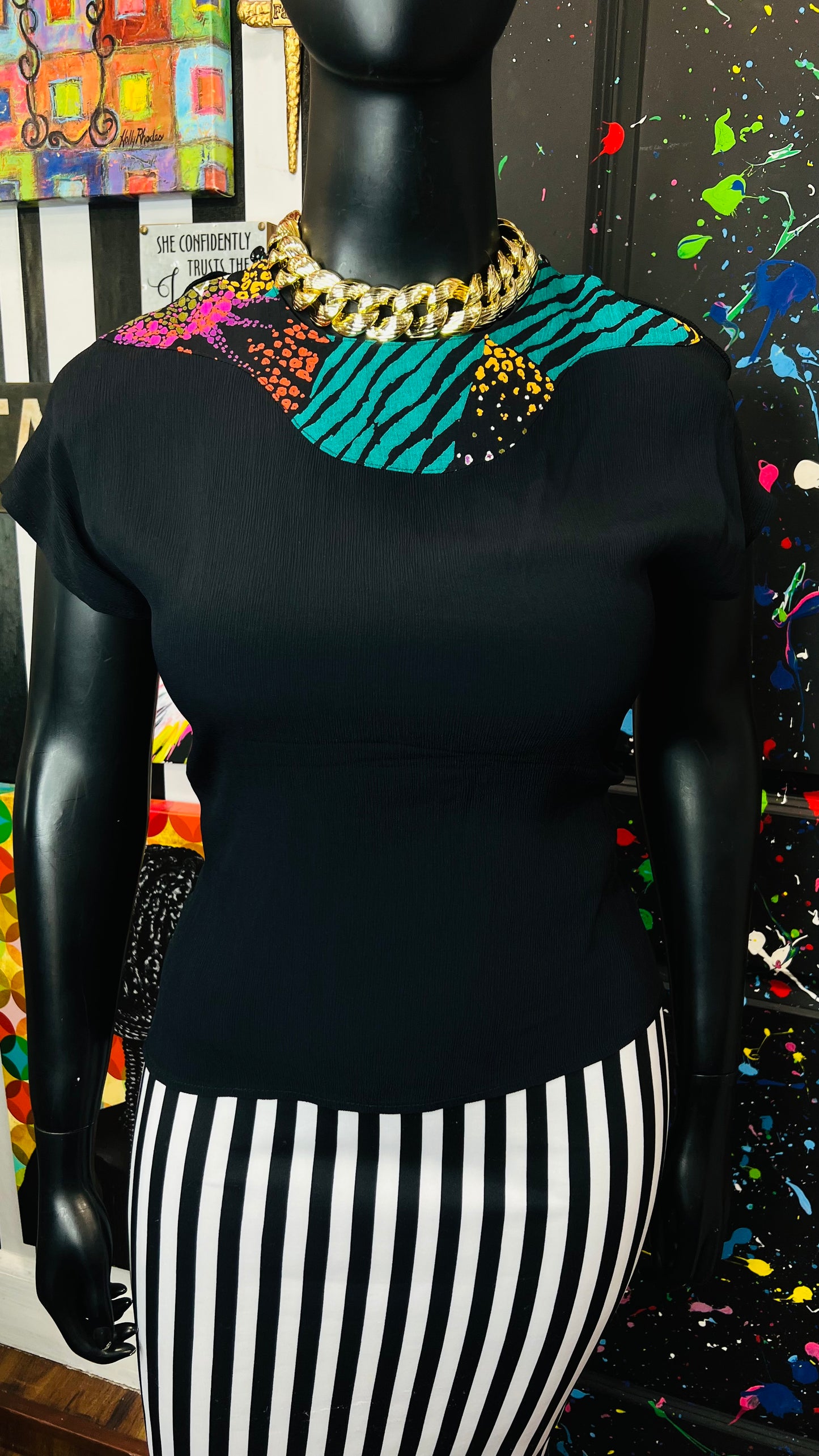 Vintage Abstract Blazer & Blouse Set (12/14)