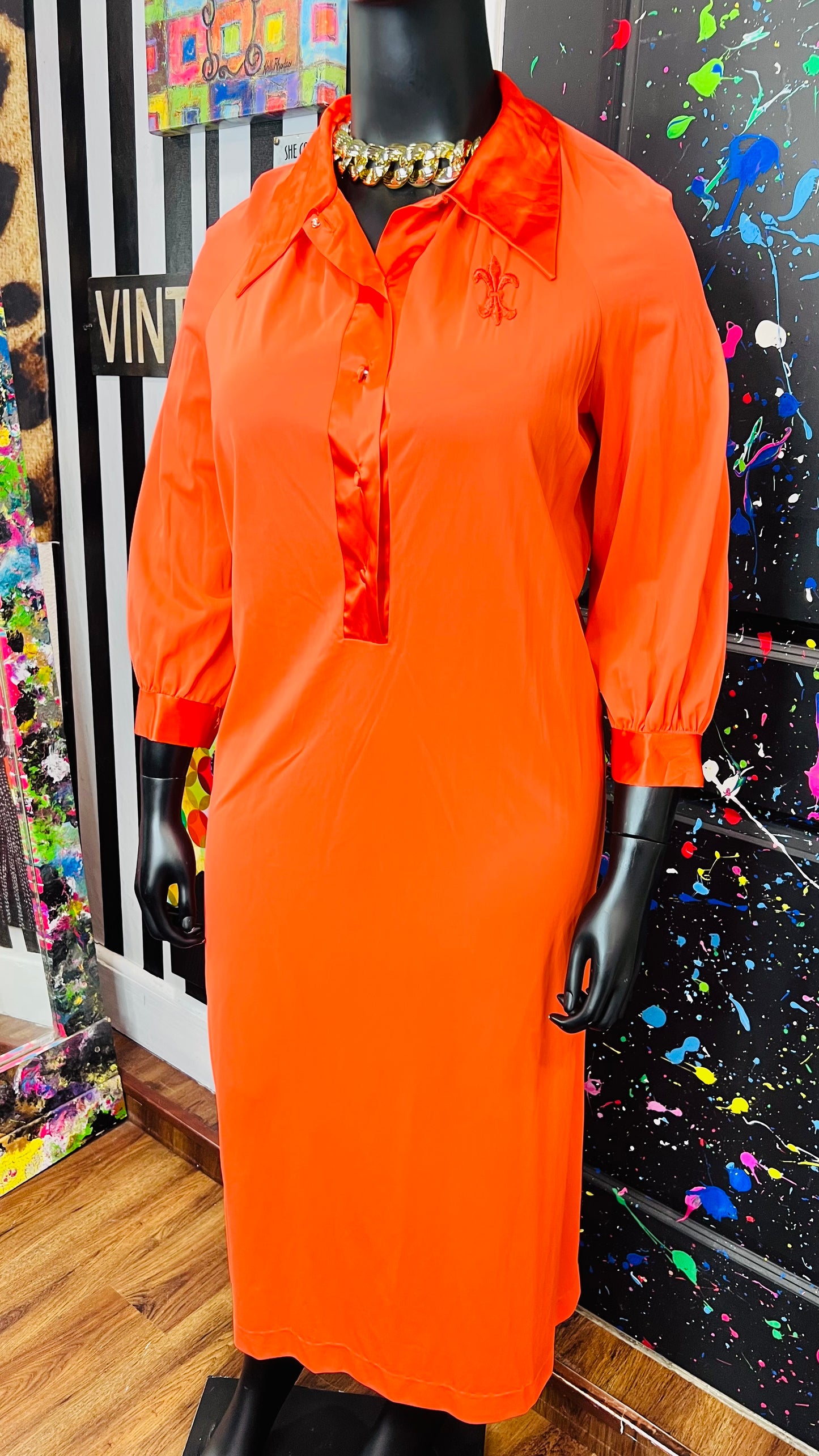 Vintage Orange Nightgown (14)
