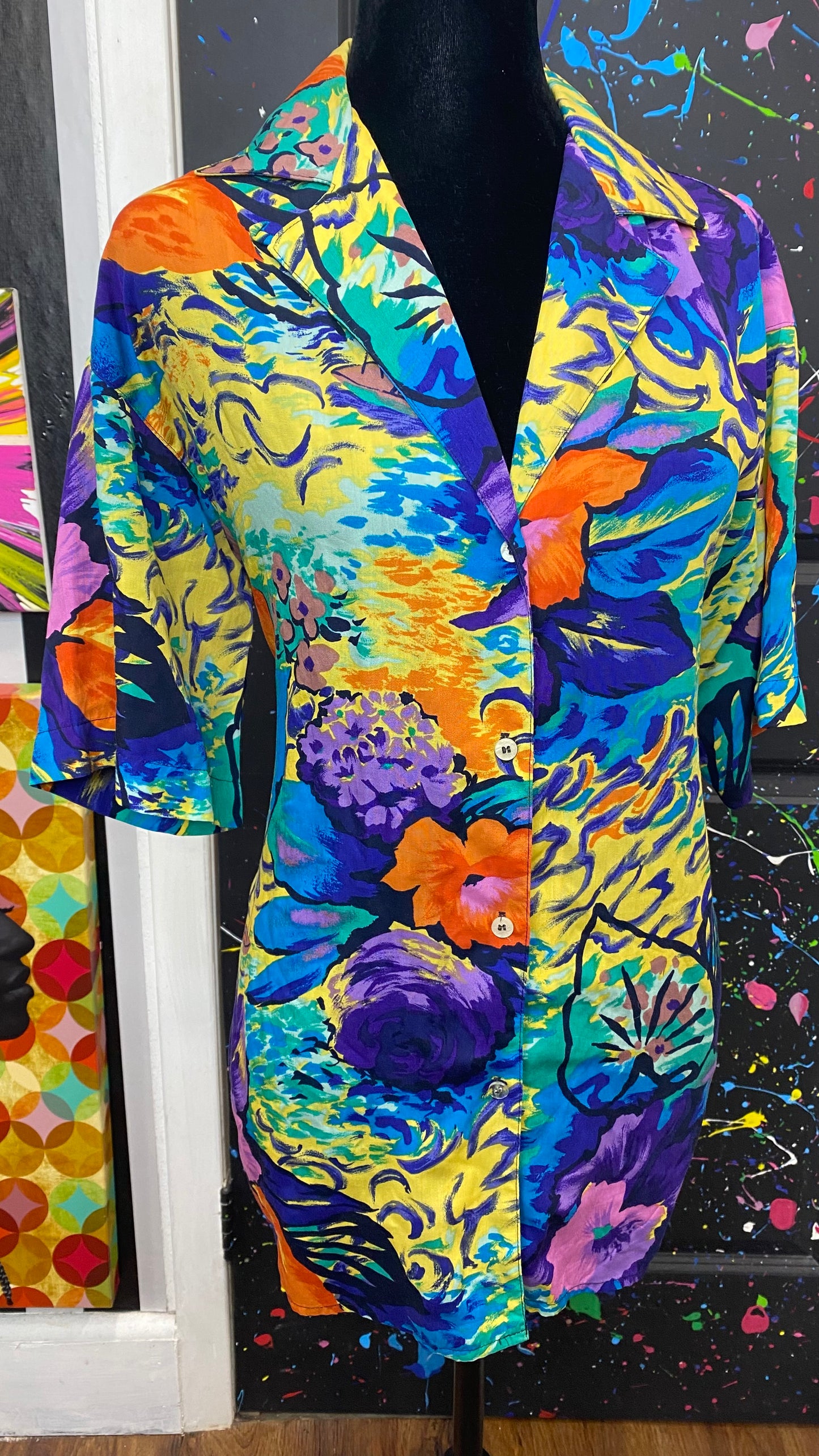 Vintage Tropical Blouse (12/14)