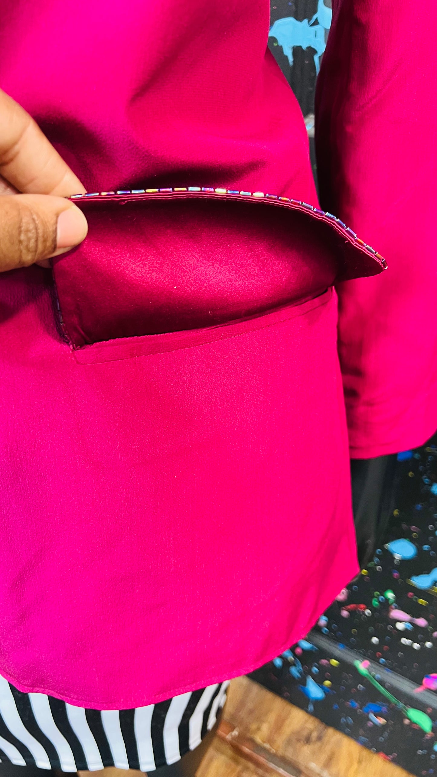 Vintage 100% Silk & Sequin Diane Gilman Blazer & Blouse Set (14)