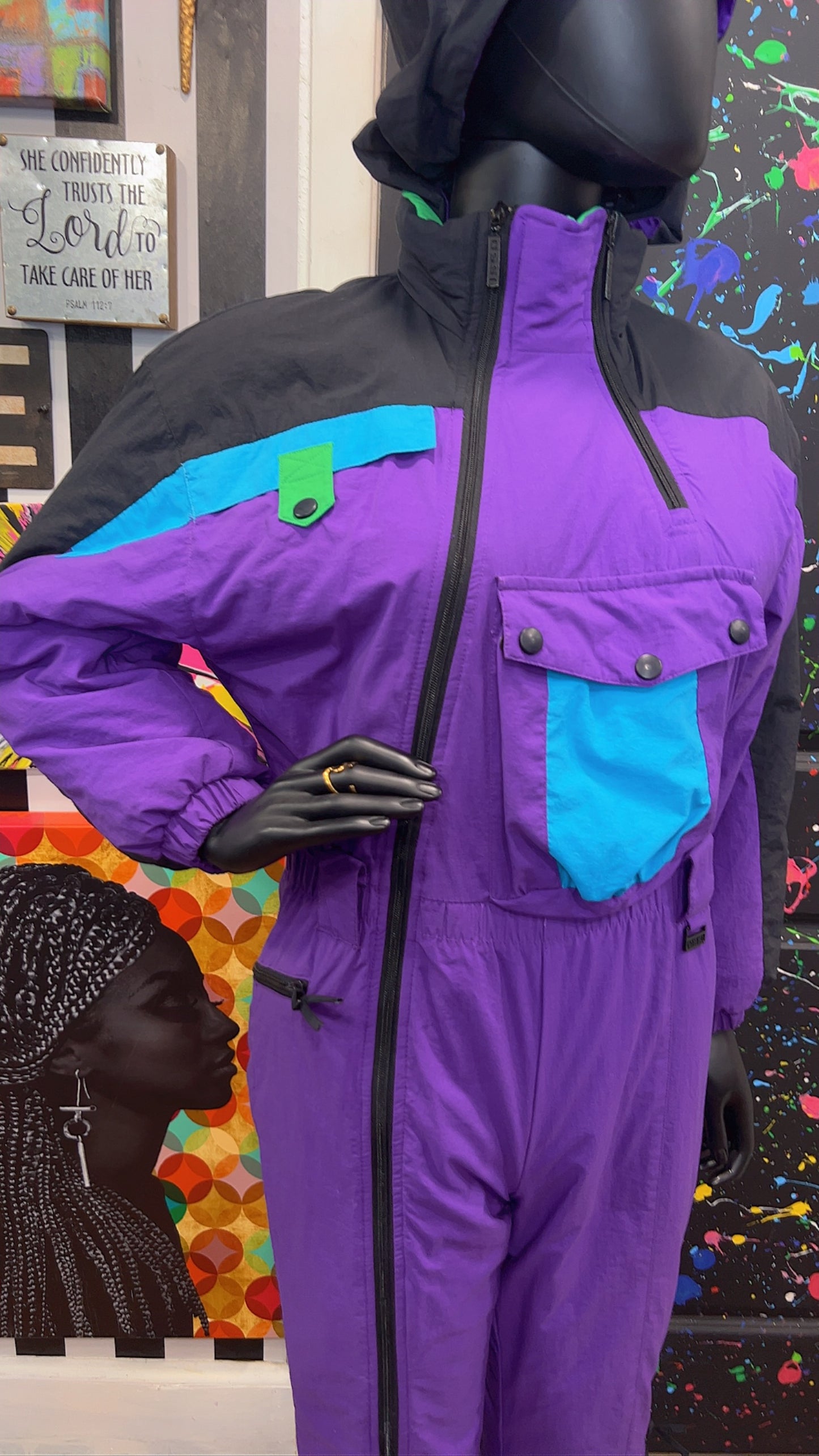 Vintage Ski Wear Purple Jumpsuit (12)