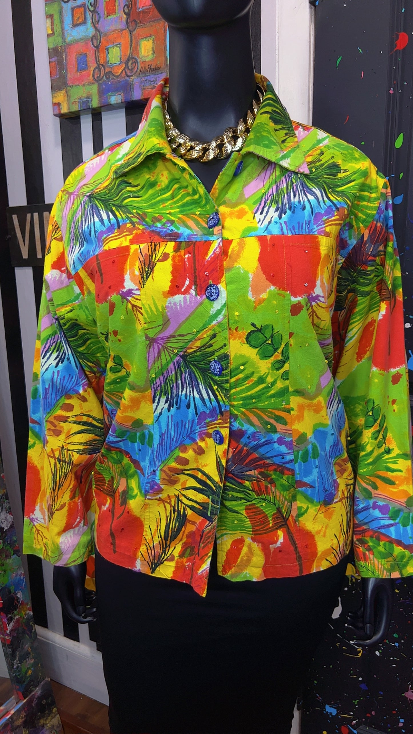 Vintage Floral Sequin Jacket (24)