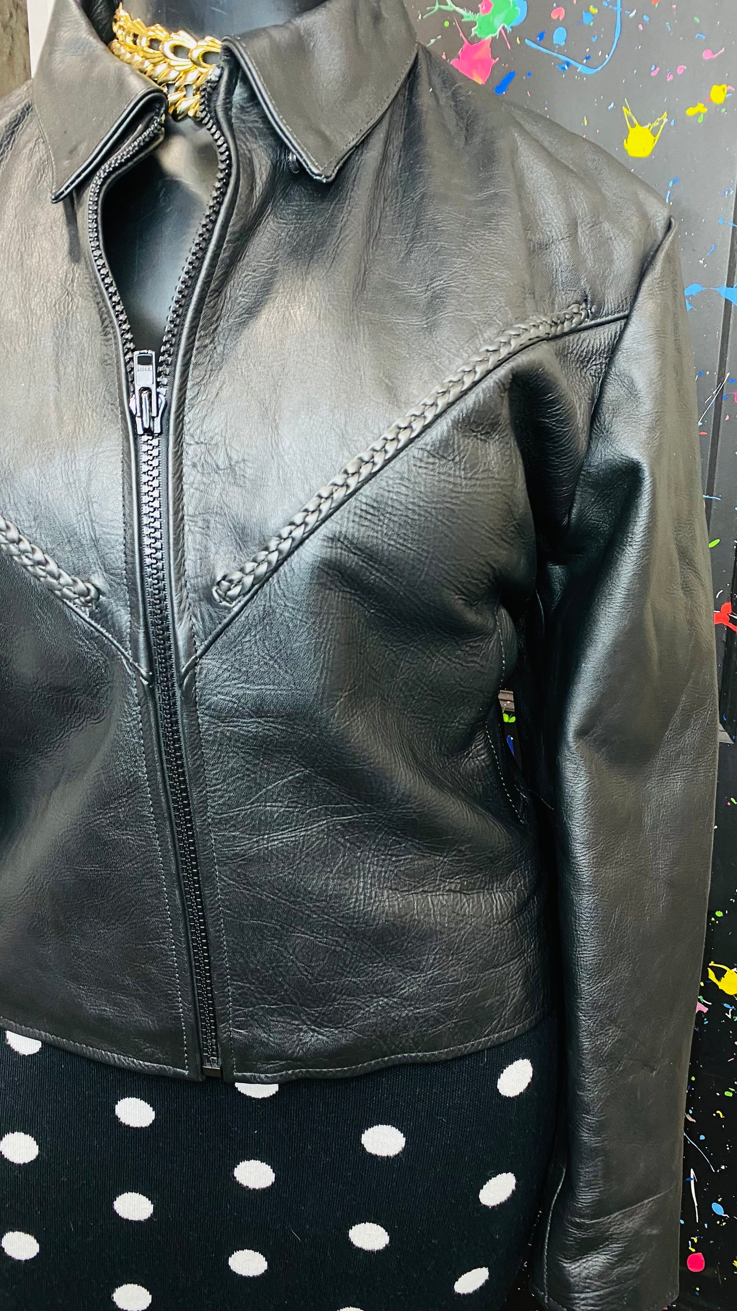 Vintage Genuine Leather Black Jacket (18)