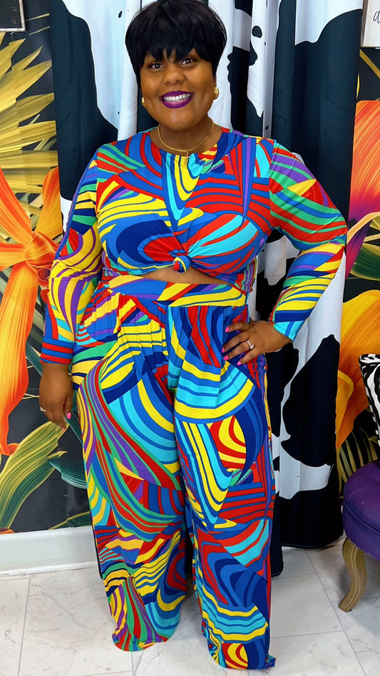 Plus Size Vintage Inspired - Sandi Sweet Pants Set