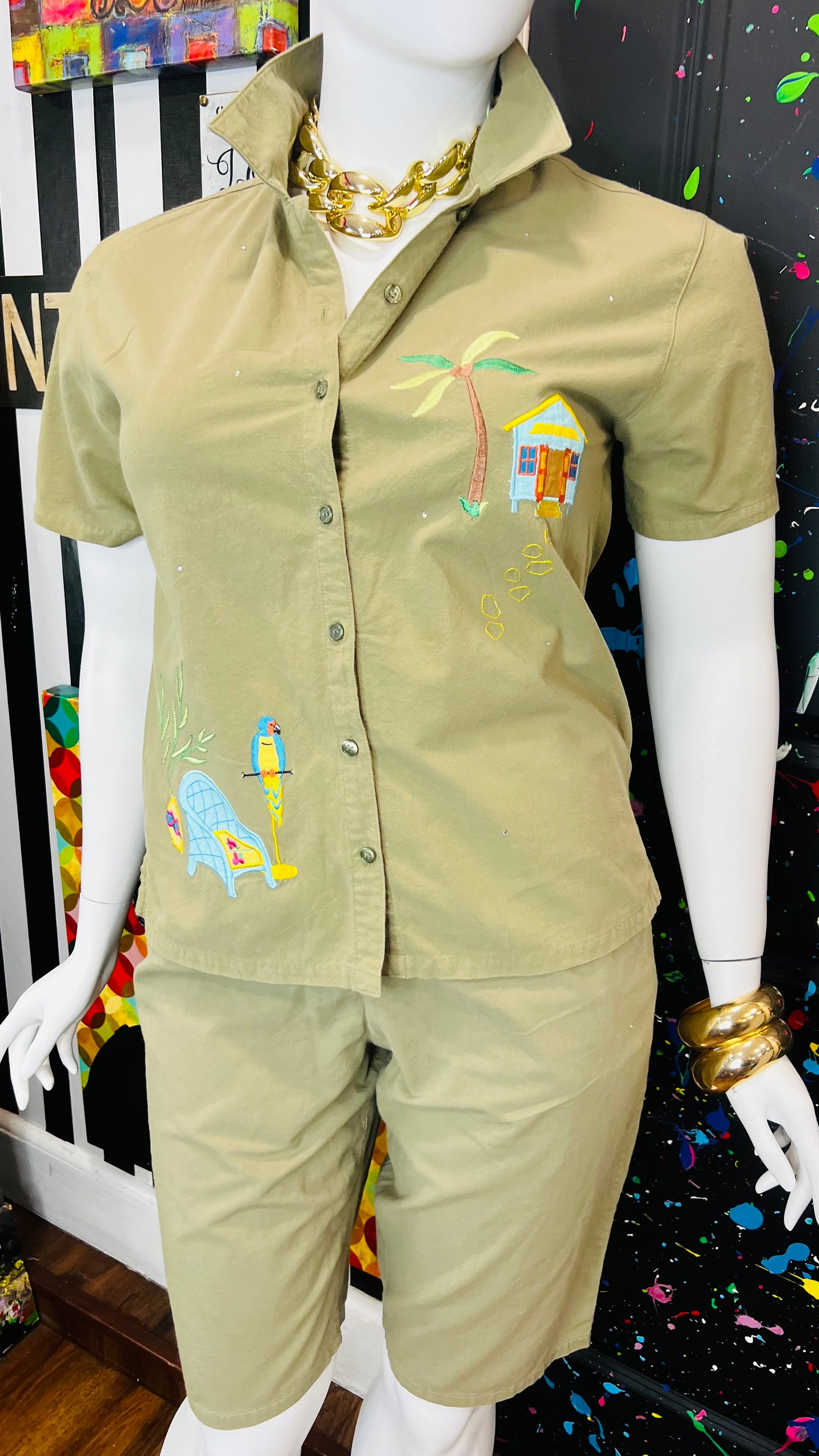 Vintage Green Shorts Set (12/14)