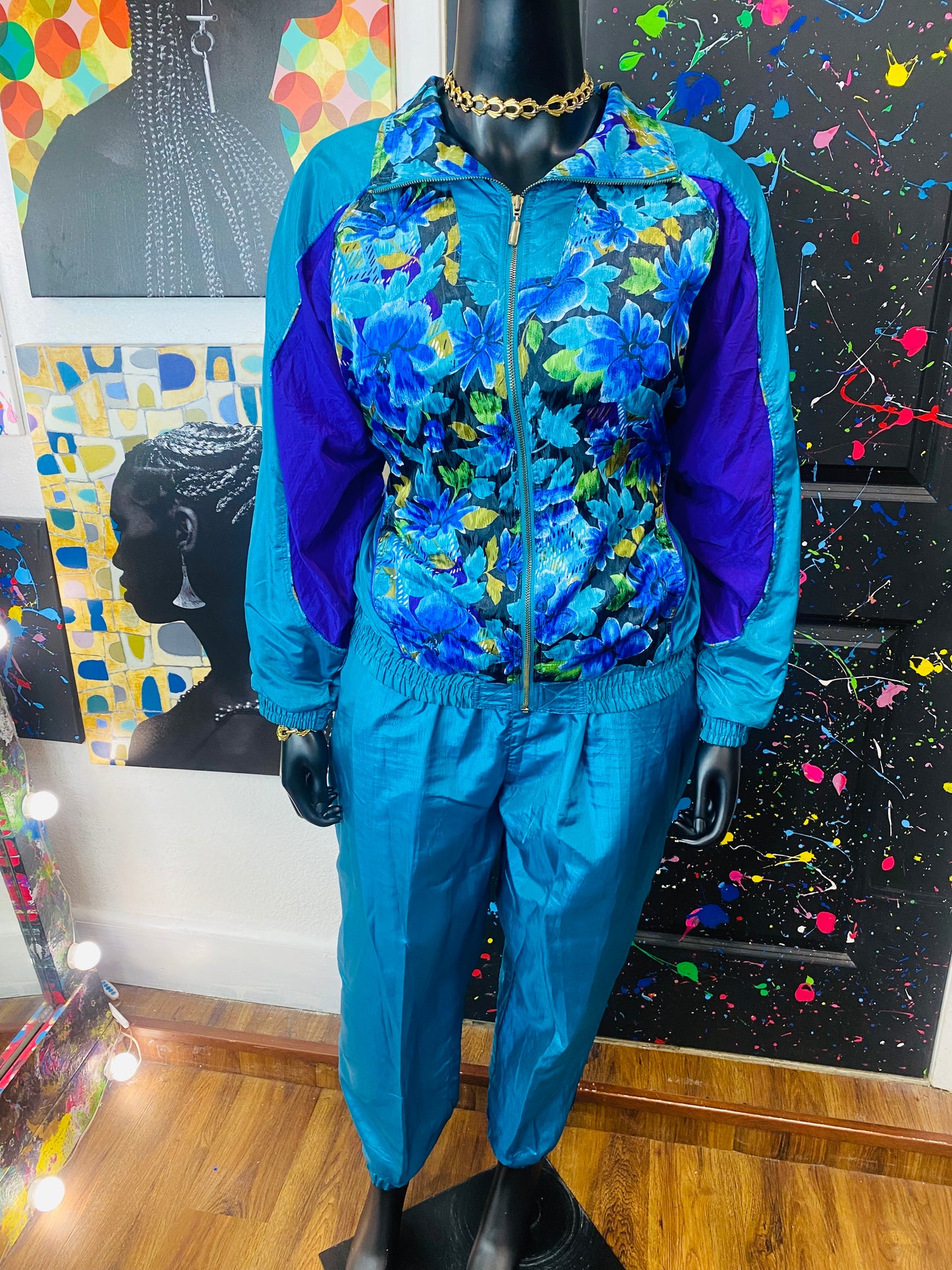 Vintage 2 Piece Windbreaker Set
