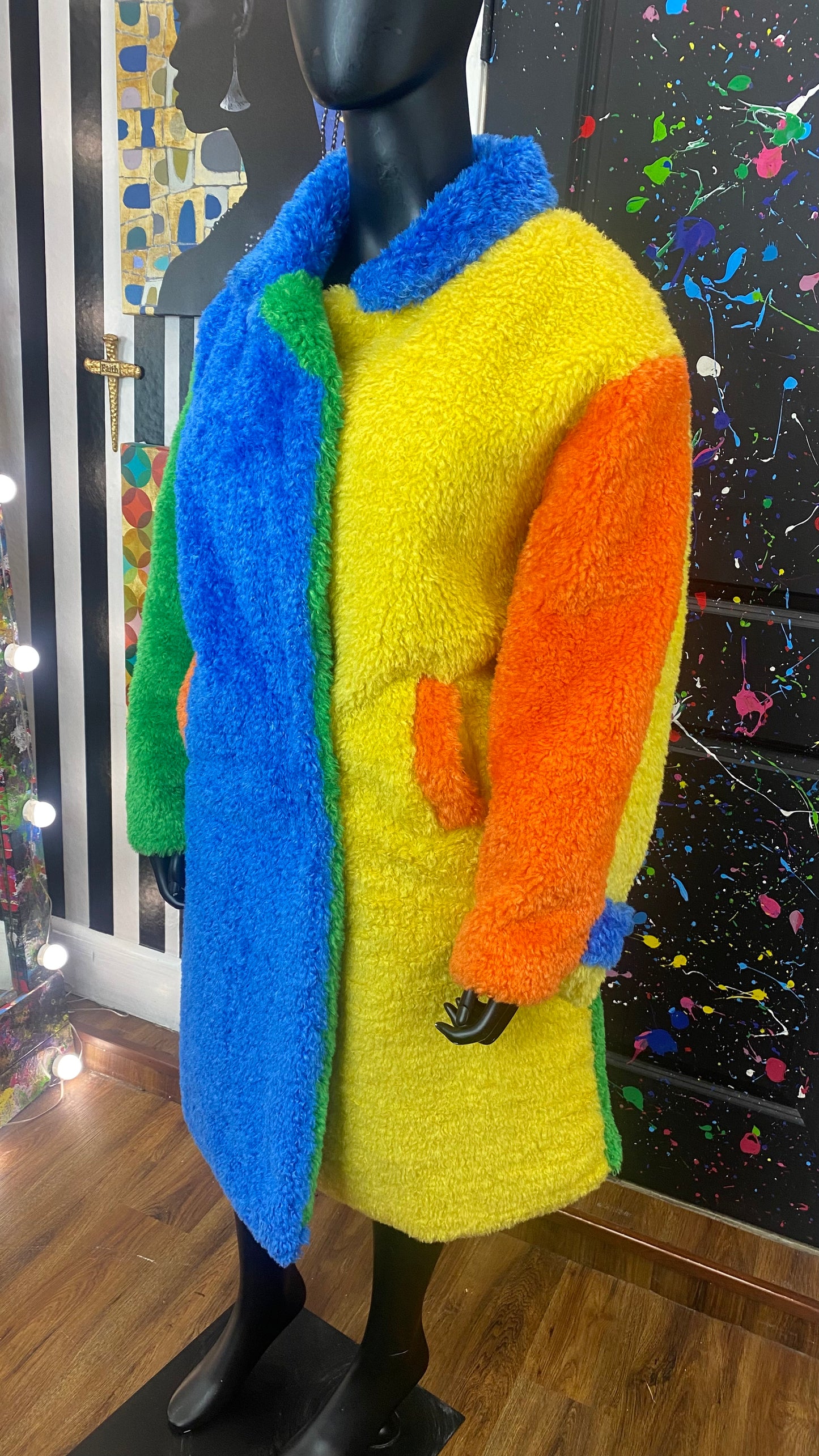 Colorblock Trench Coat