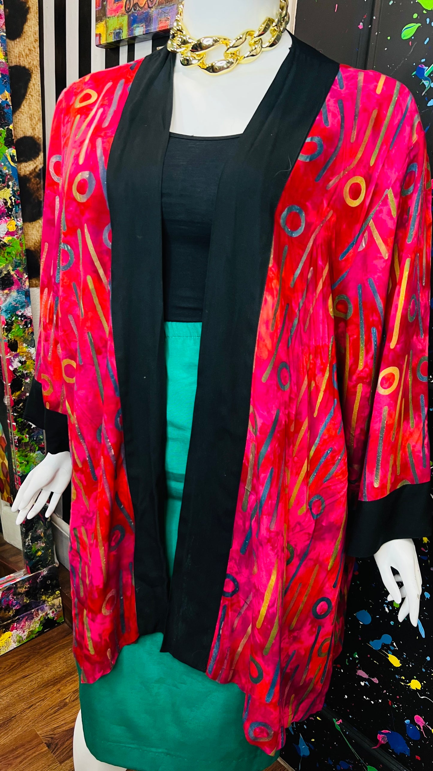 Rayon Abstract Duster (OS)