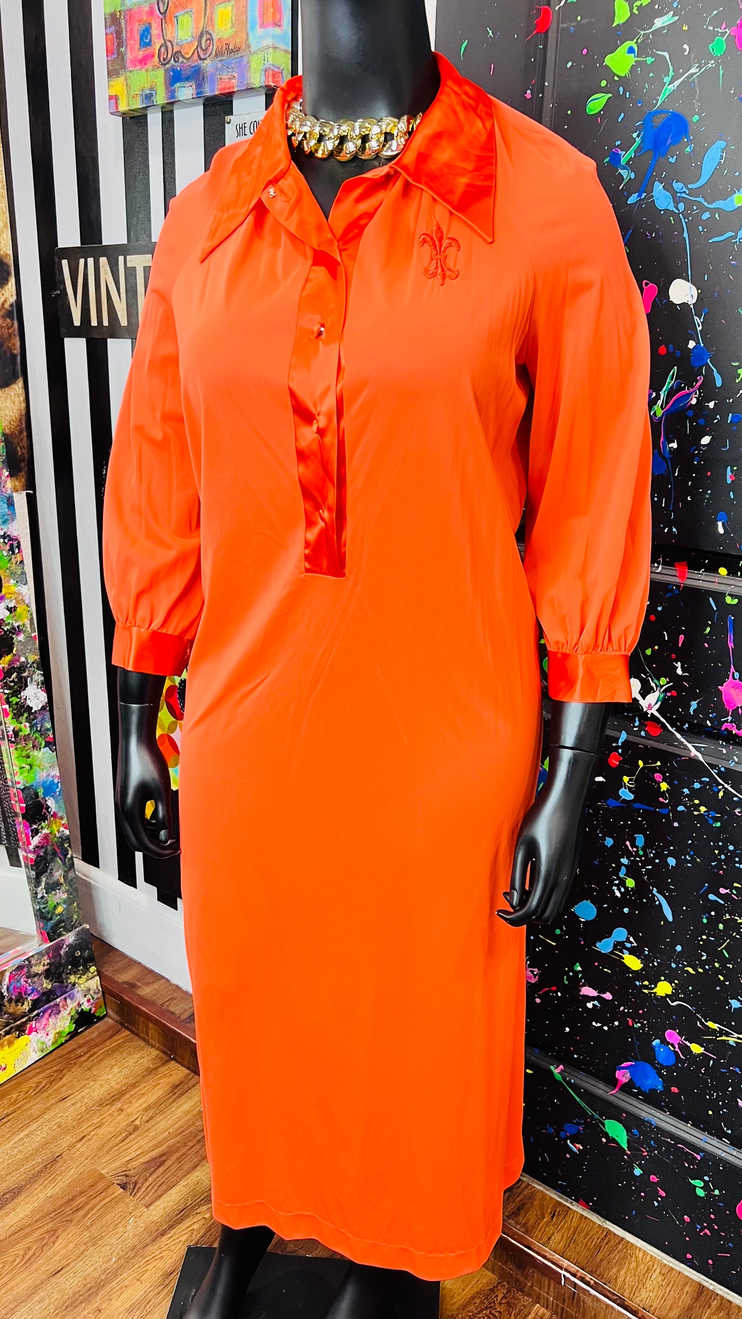 Vintage Orange Nightgown (14)