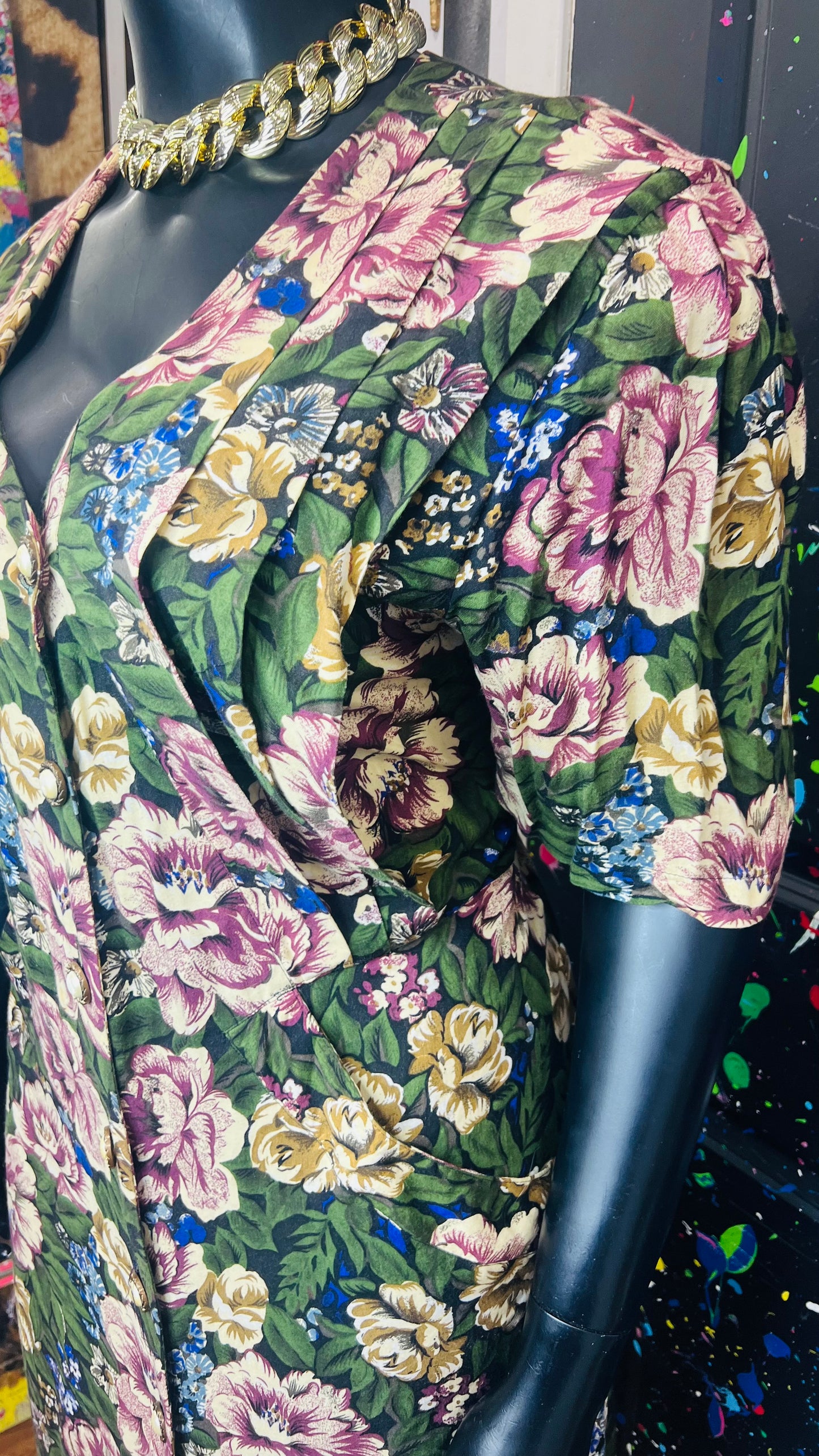Vintage Floral Rayon Dress (22)
