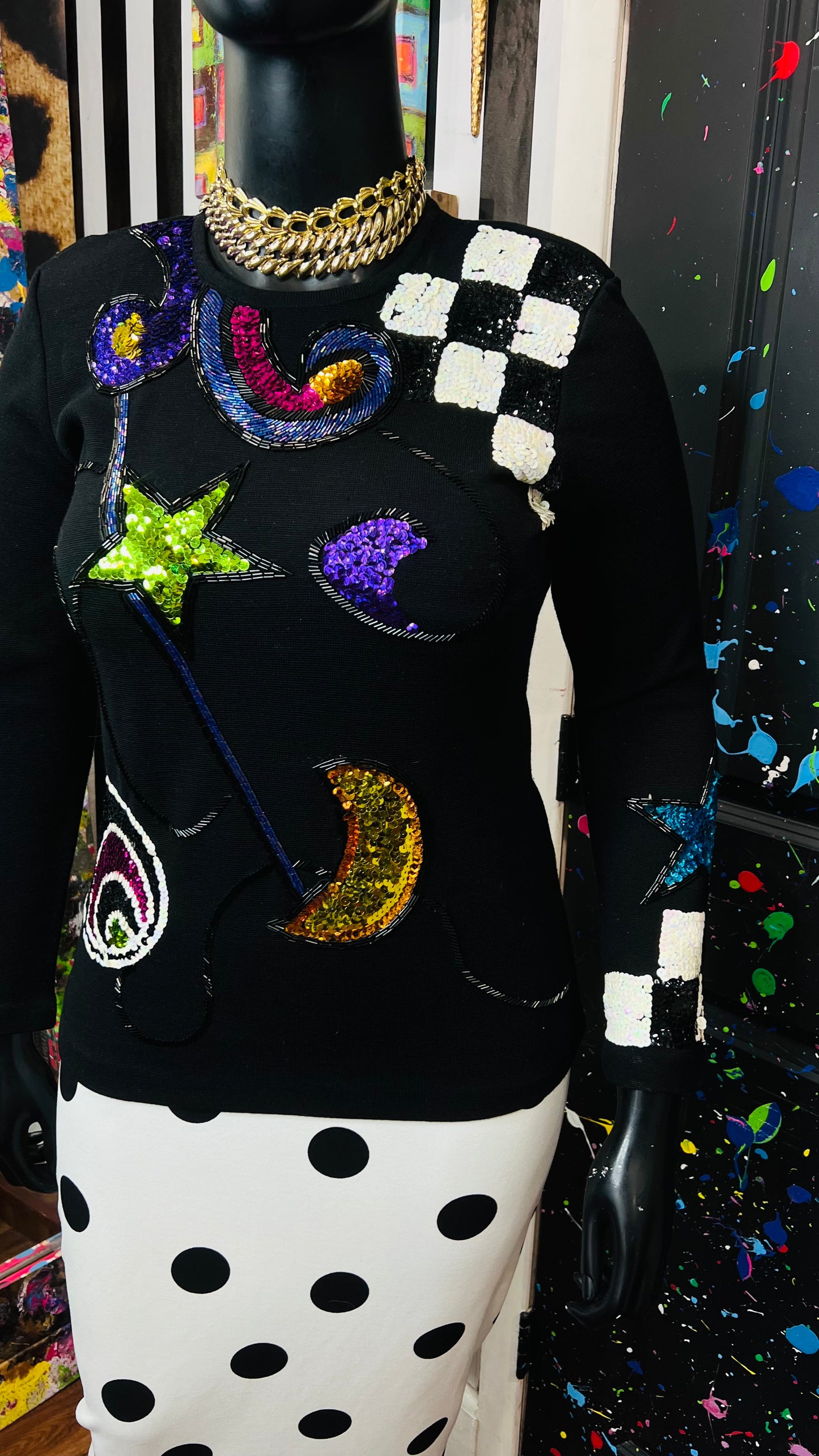 Vintage Sequin Sweater (12/14)