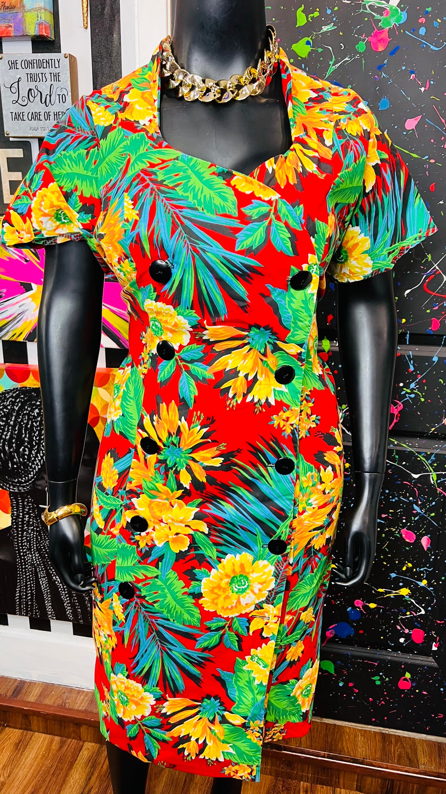 Vintage Vibrant Floral Dress (22)