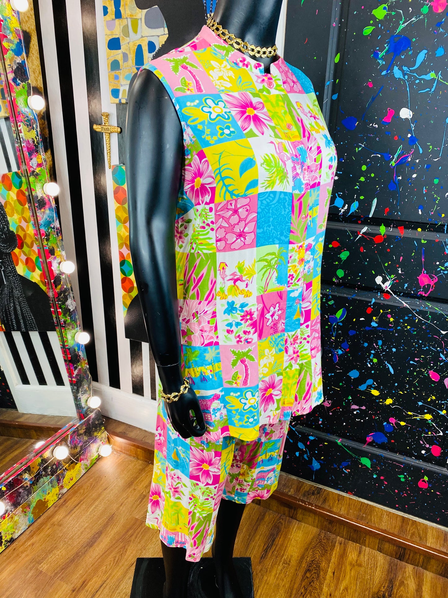 Vintage Sleeveless Pants Set