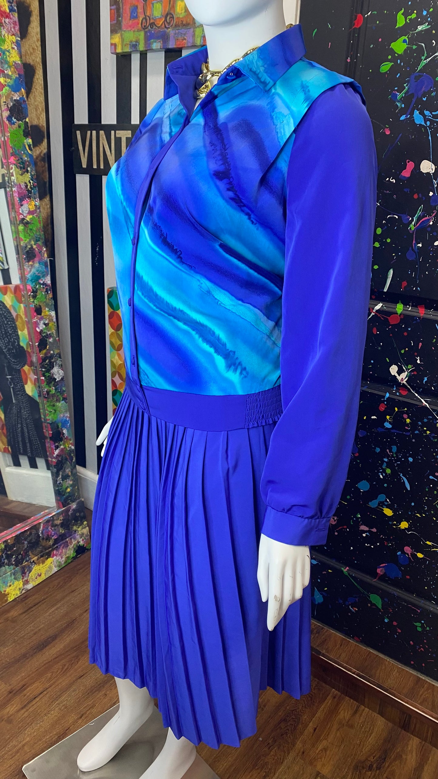 Vintage Pleated 90’s Skirt Set (16)