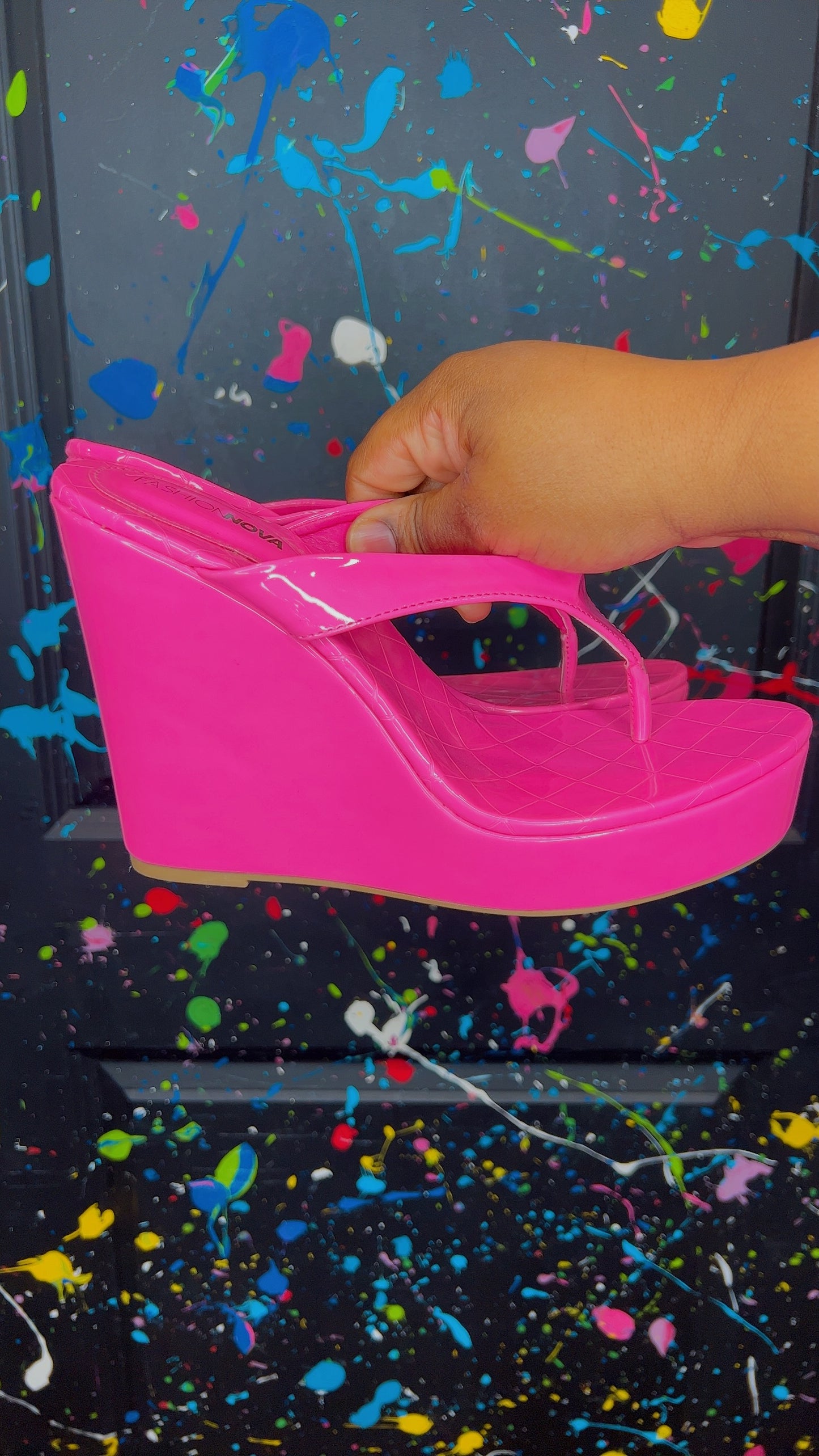 Pink Never Worn Thong Platforms (11)