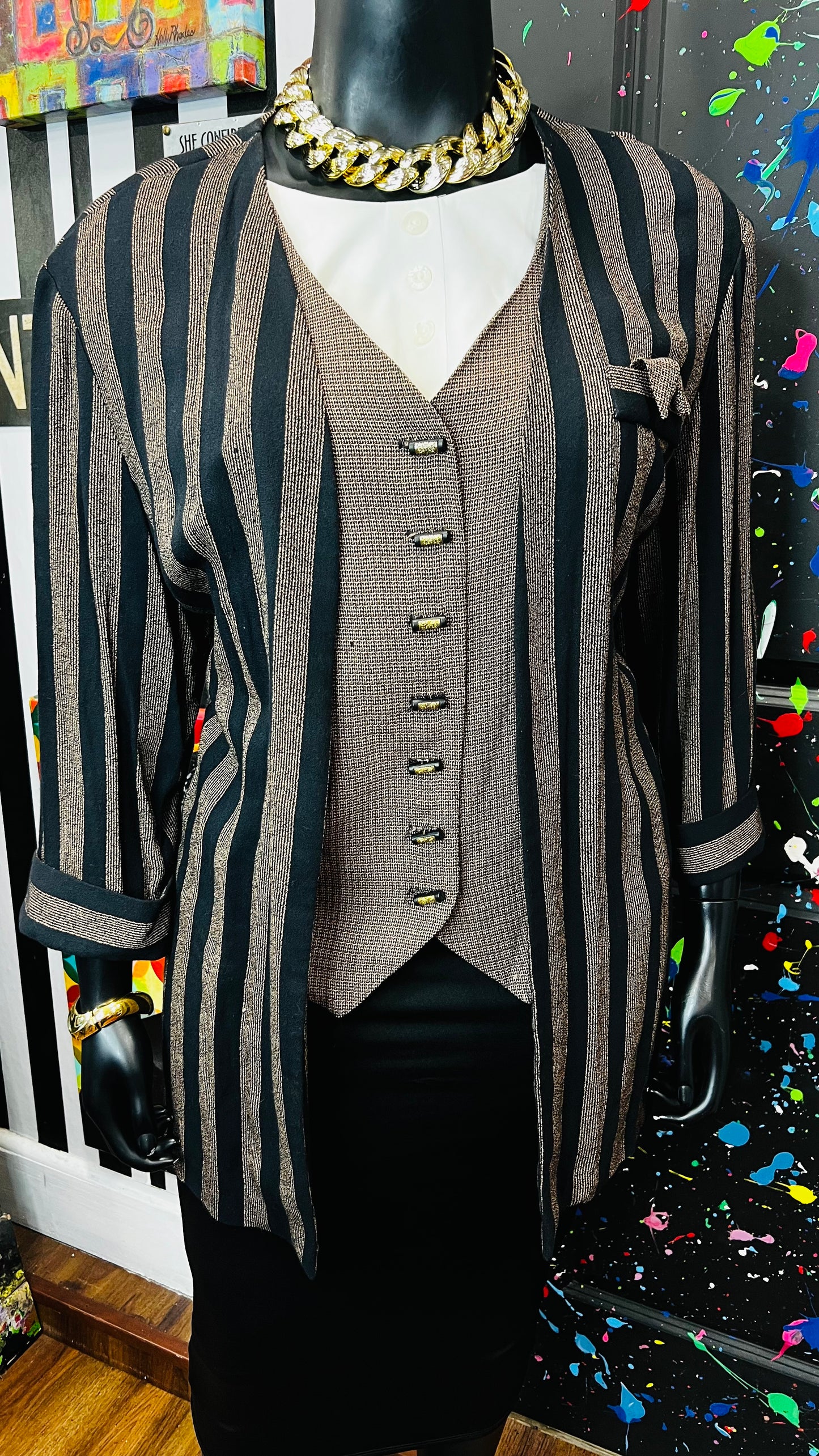 Vintage Blouse w/ Built in Vest (22W)