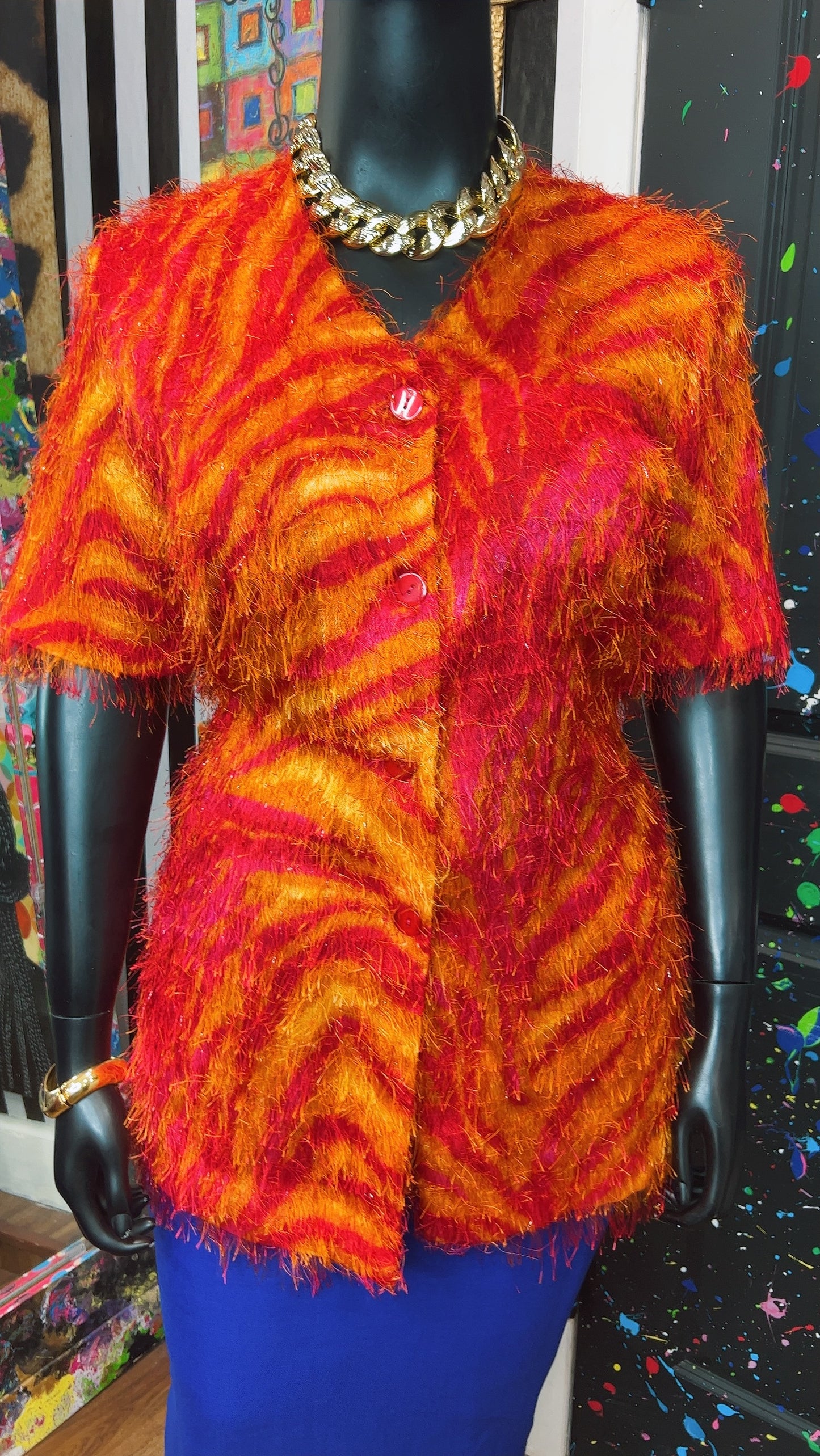 Vintage ‘Strawberry Lemonade’ Shaggy Blouse (18)