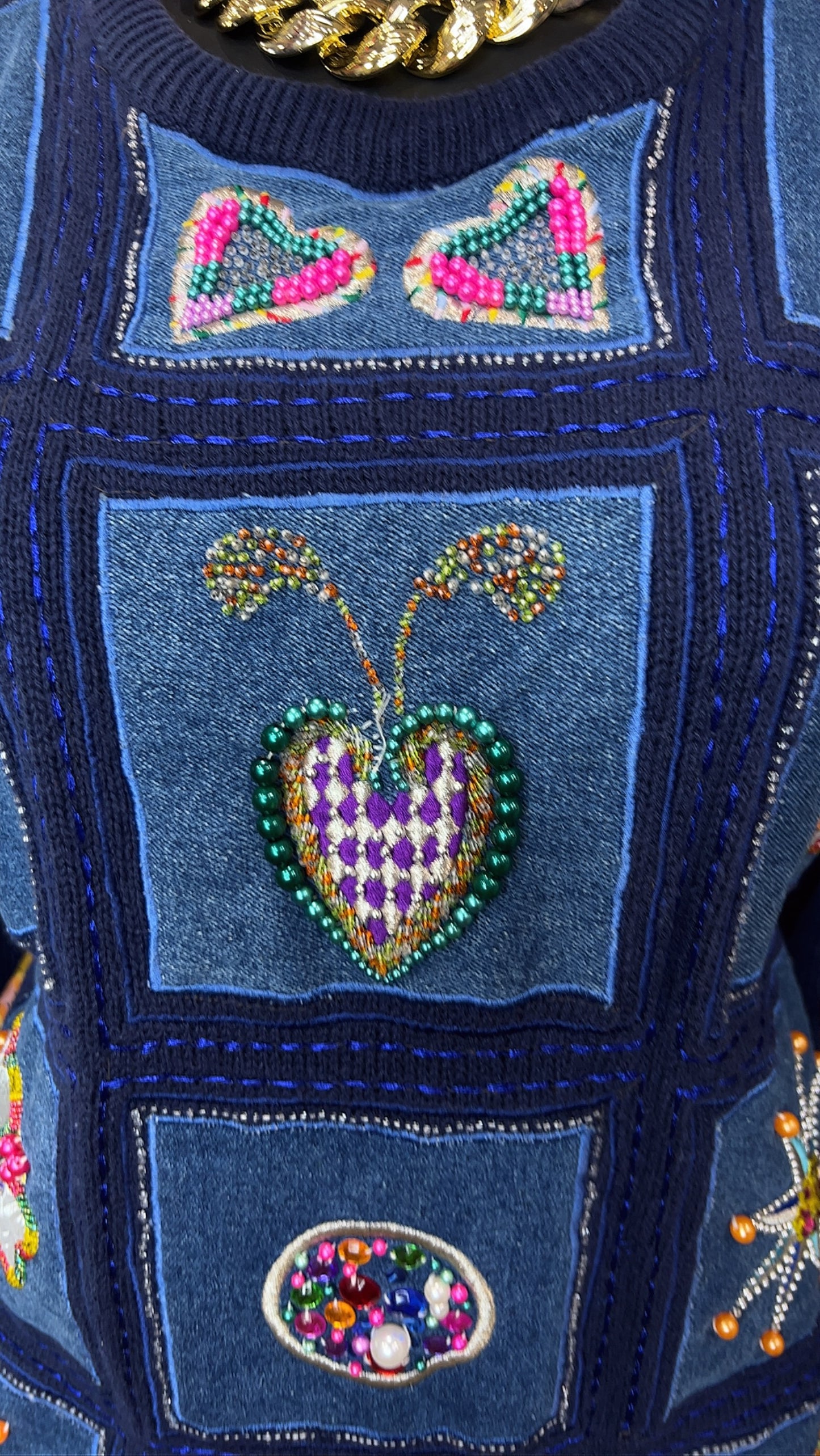 Vintage Knit Beaded Sweater (22)