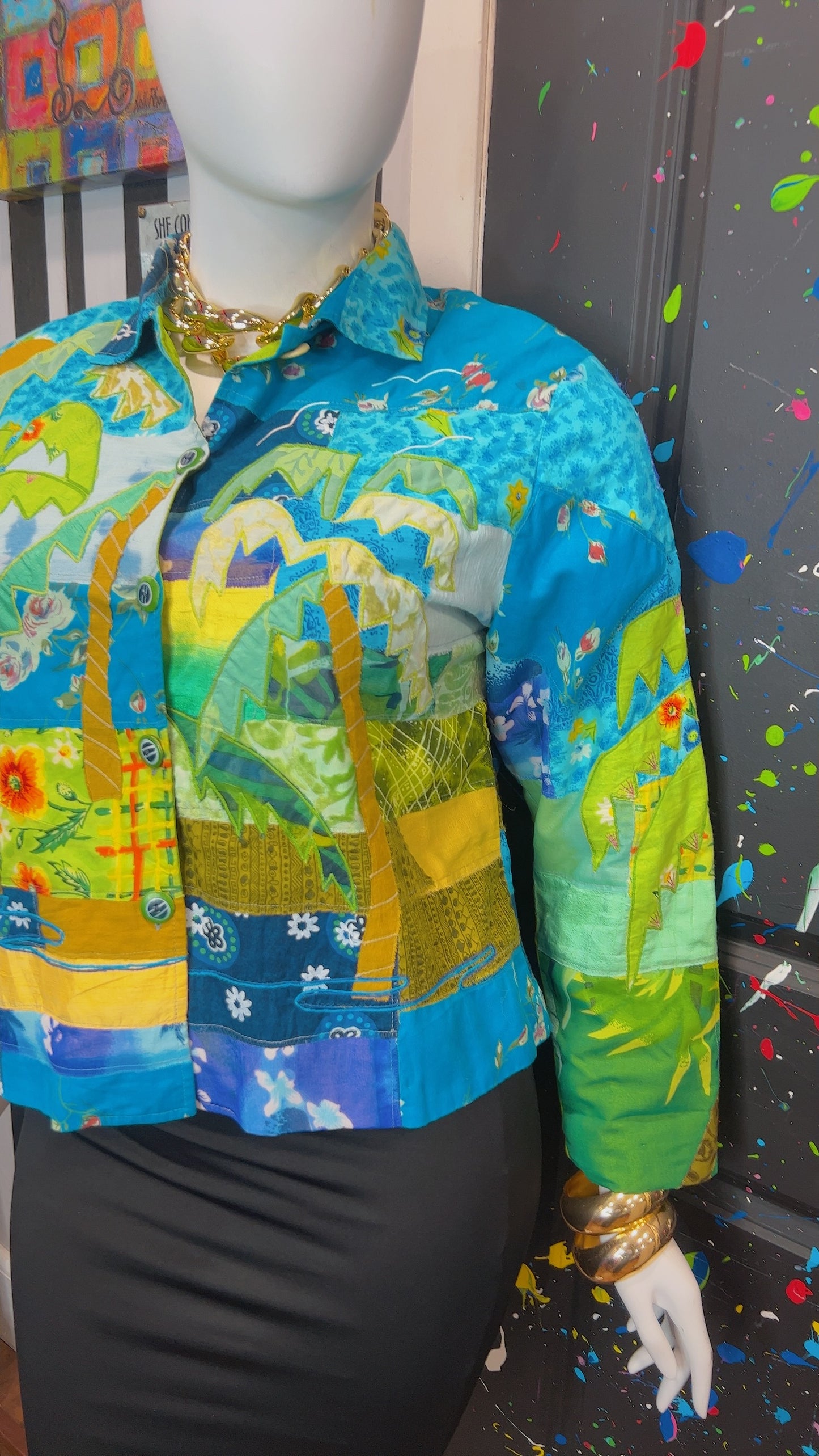 Vintage Sandy Starkman Abstract Jacket (14)