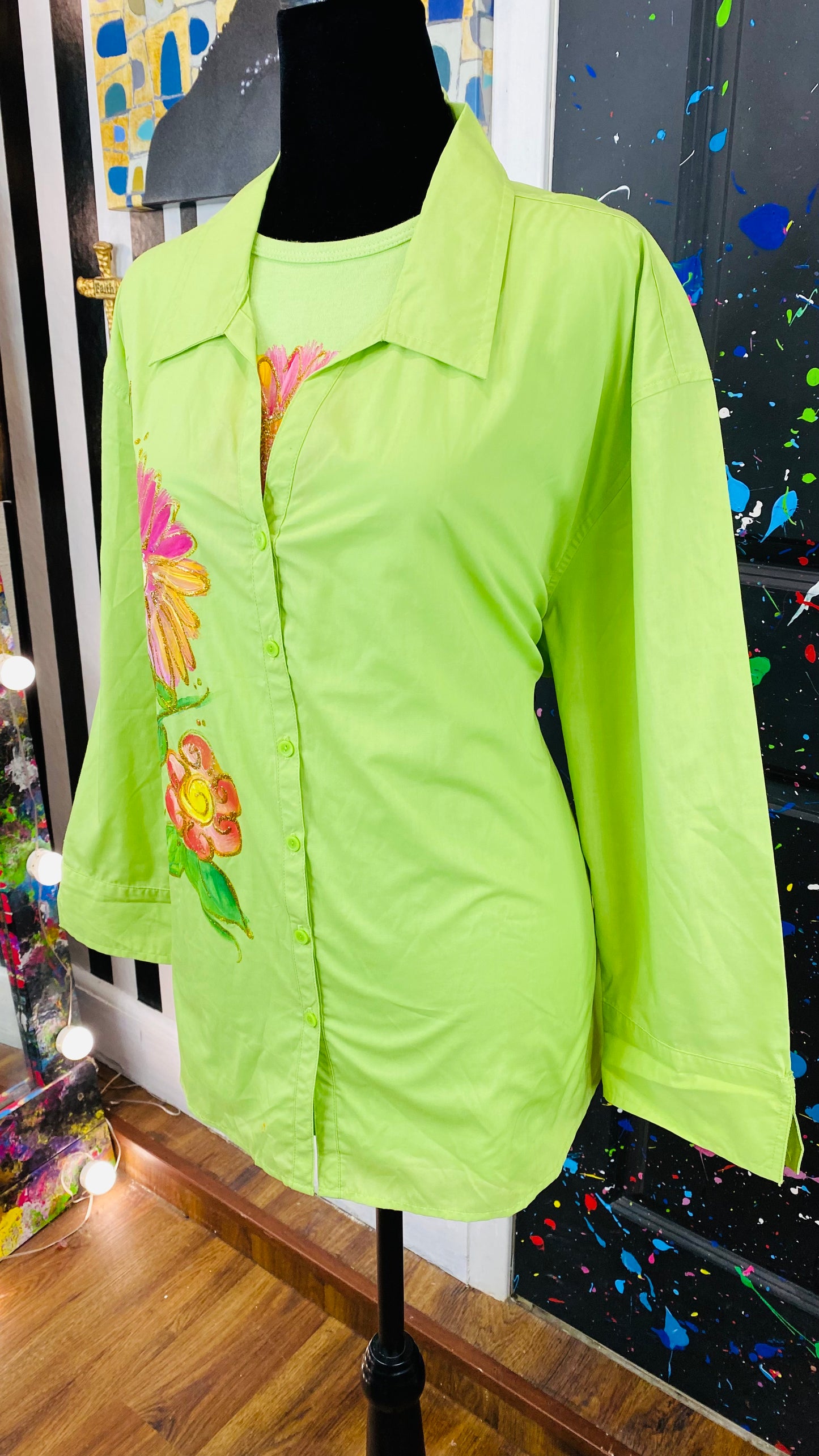 Vintage 3/4 Sleeve 2pc Blouse