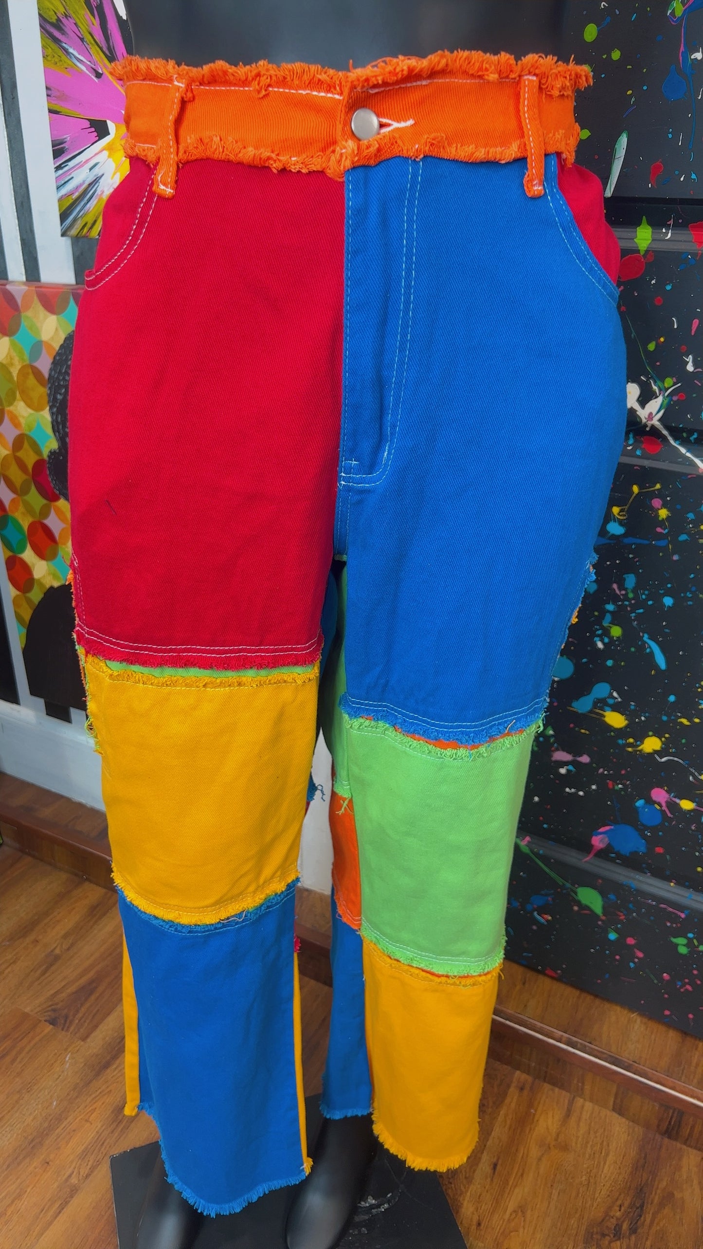Colorblock Patchwork Jeans (18)