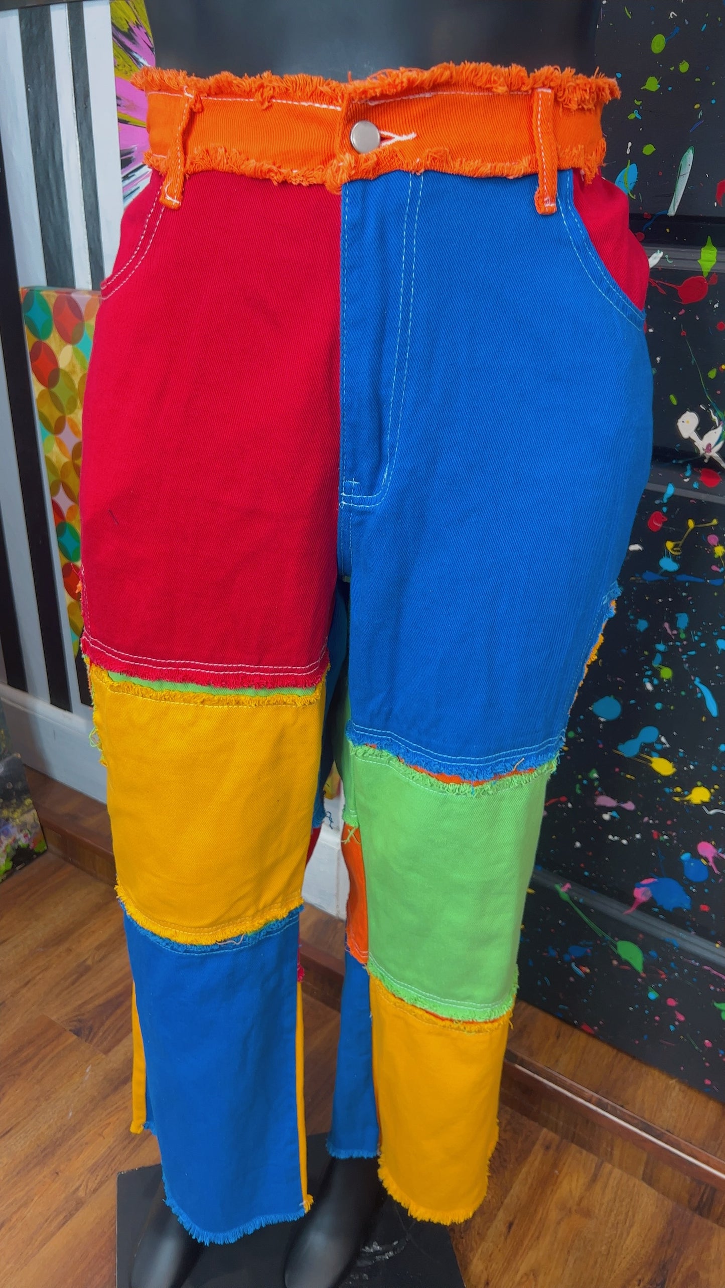 Colorblock Patchwork Jeans (18)