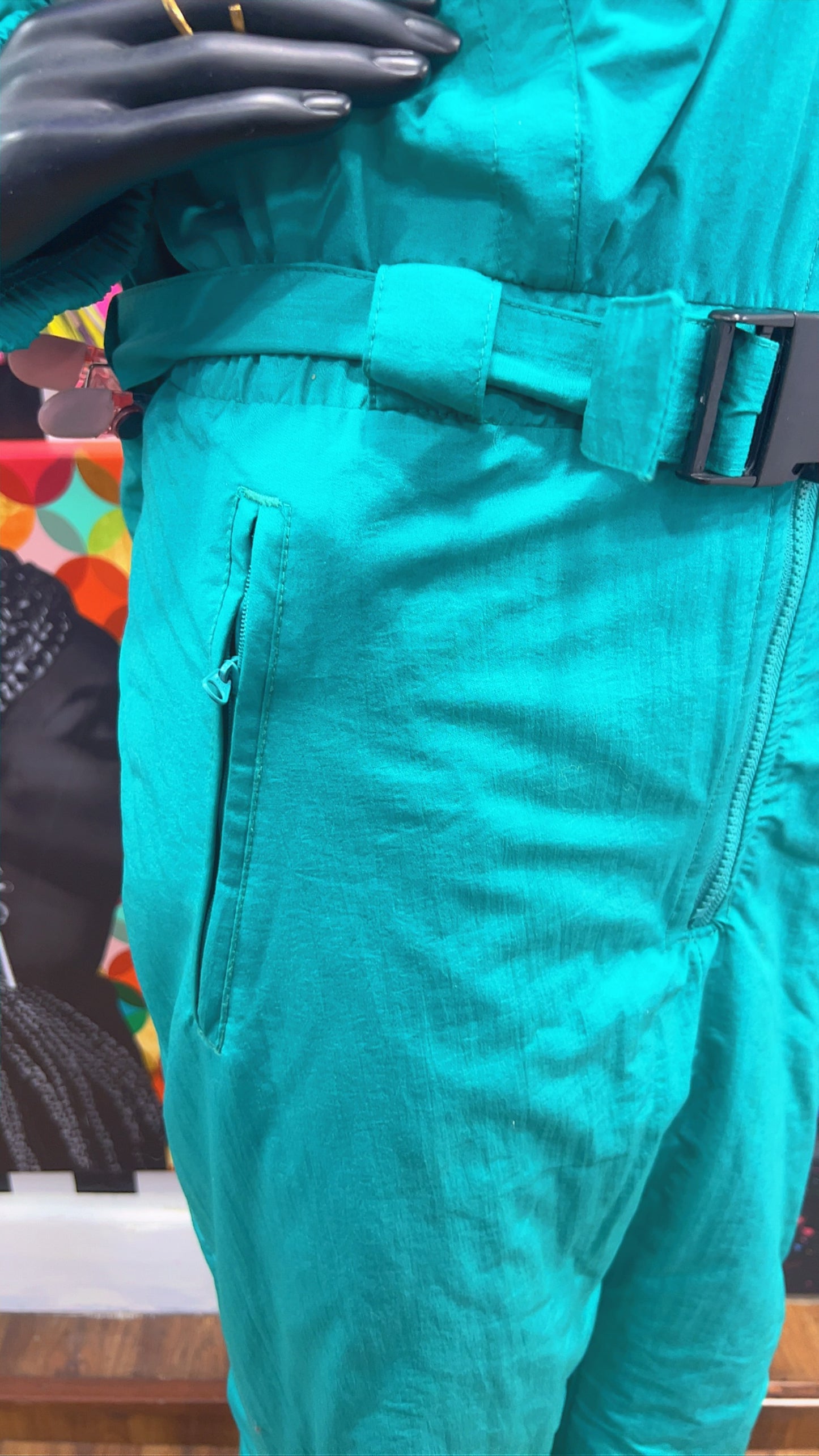 Vintage Teal Ski Suit (14)