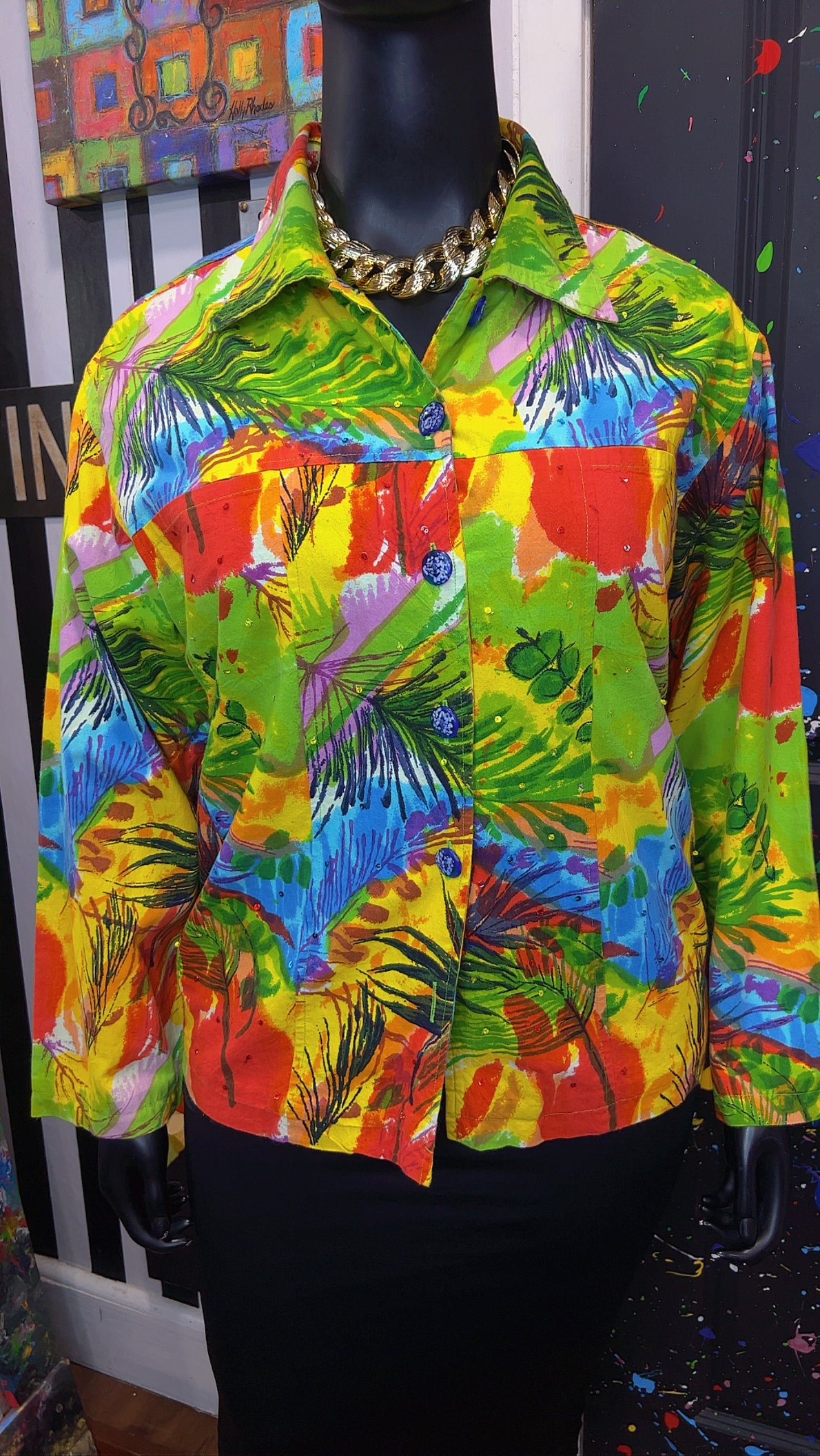 Vintage Floral Sequin Jacket (24)