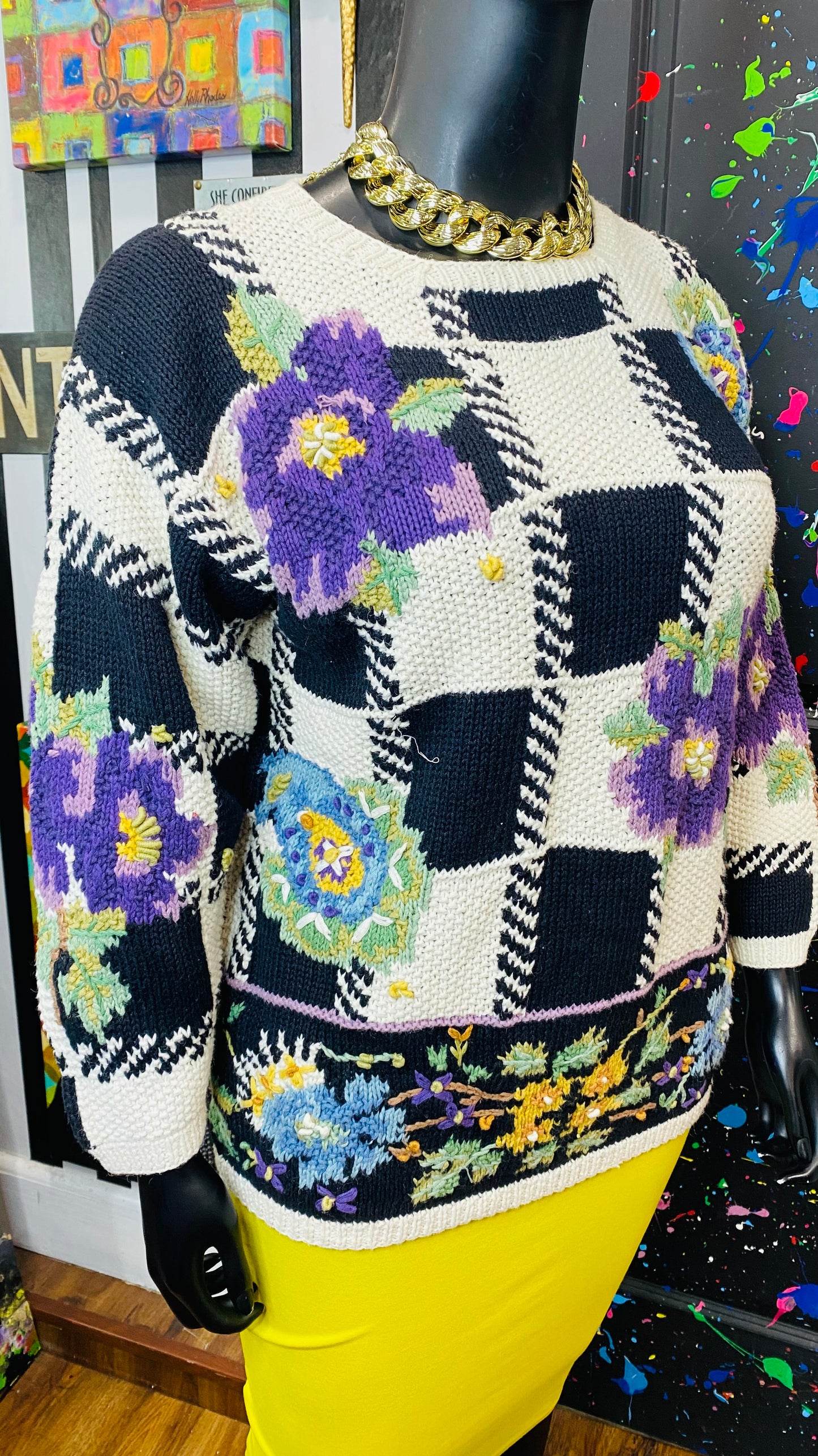 Vintage Knit Novelty Sweater (18)