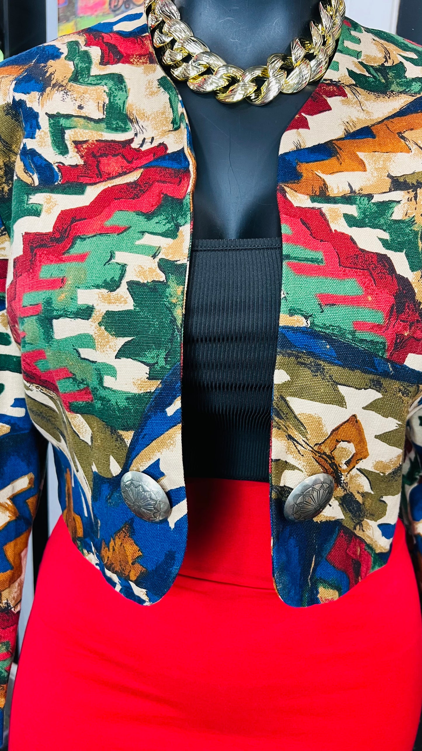 Vintage Cropped Open Blazer (16)