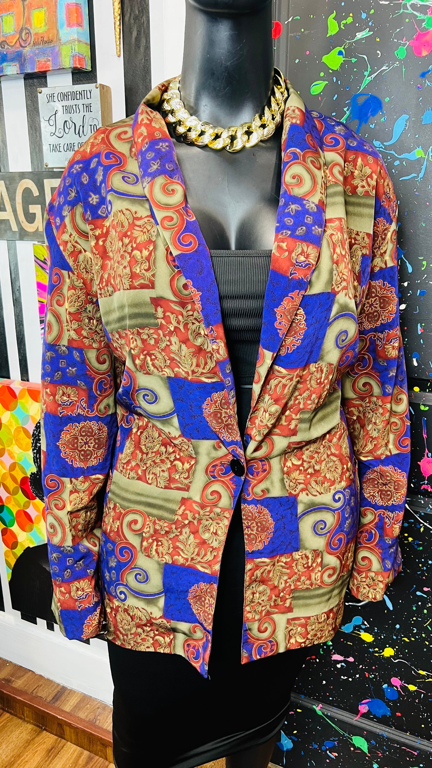 Vintage Purple & Brown Blazer (26/28)