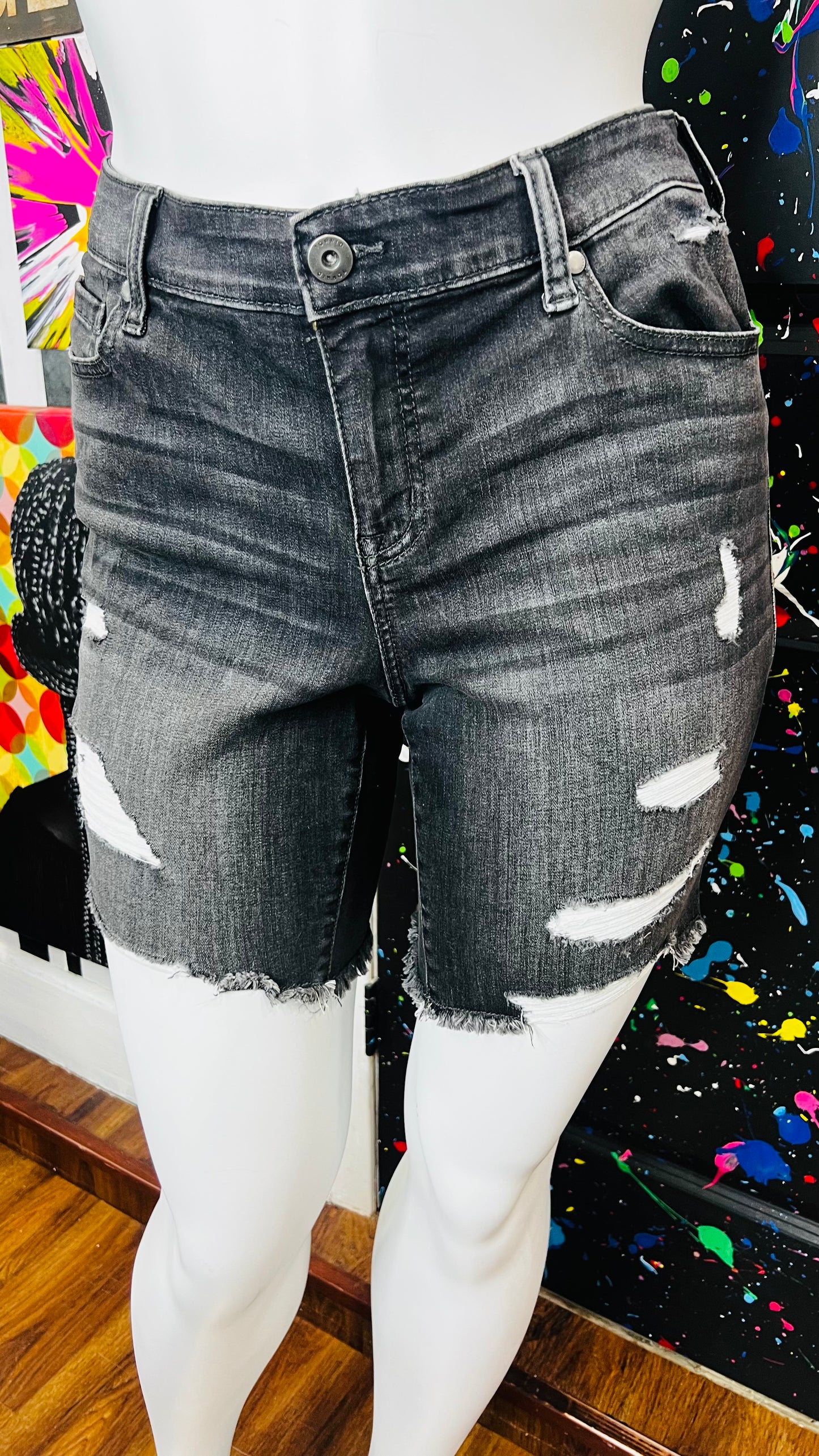 Torrid Distressed Denim Shorts (18)