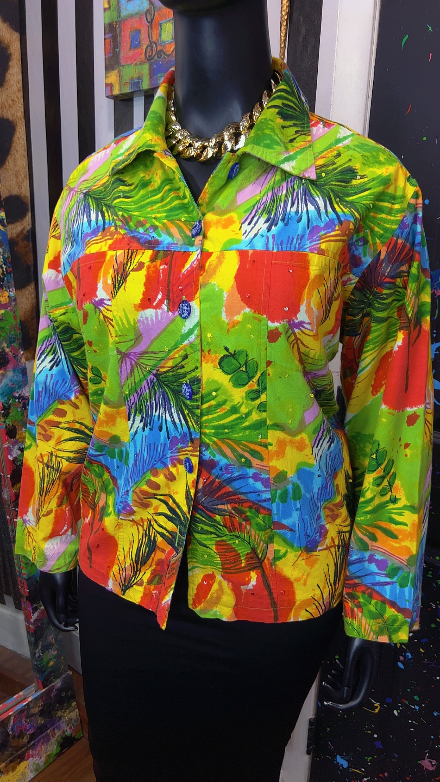 Vintage Floral Sequin Jacket (24)