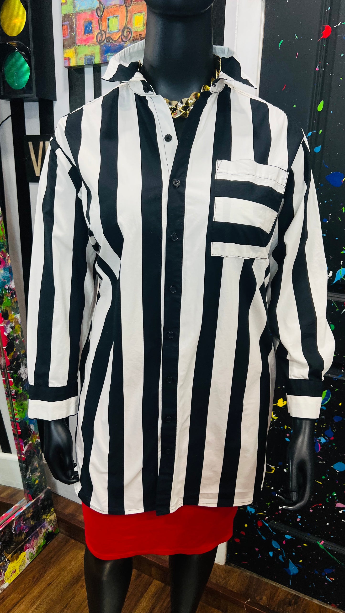 Vintage Inspired Cotton Black & White Blouse (14)