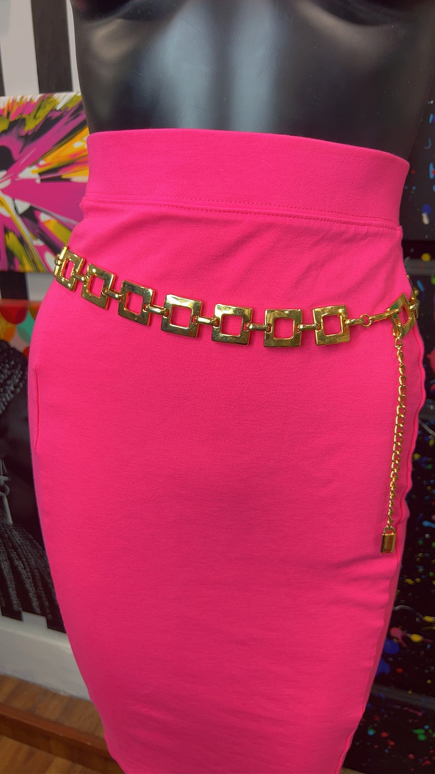 Vintage Gold ‘Boxy’ Chain Belt