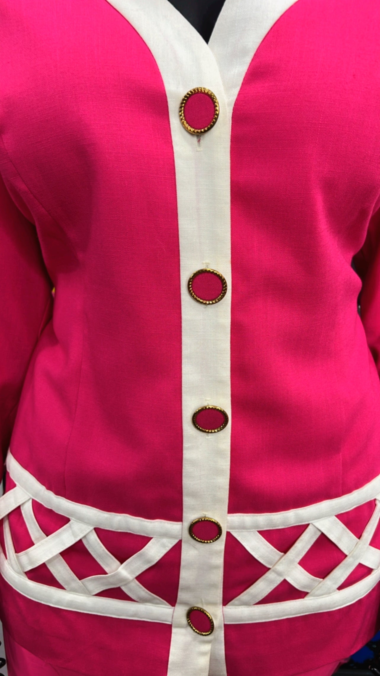 Vintage Pink & White Blazer (20W)