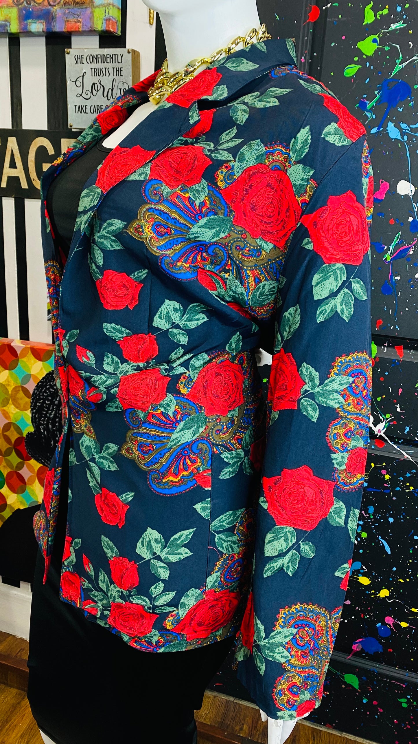 Vintage Floral Blazer (24W)