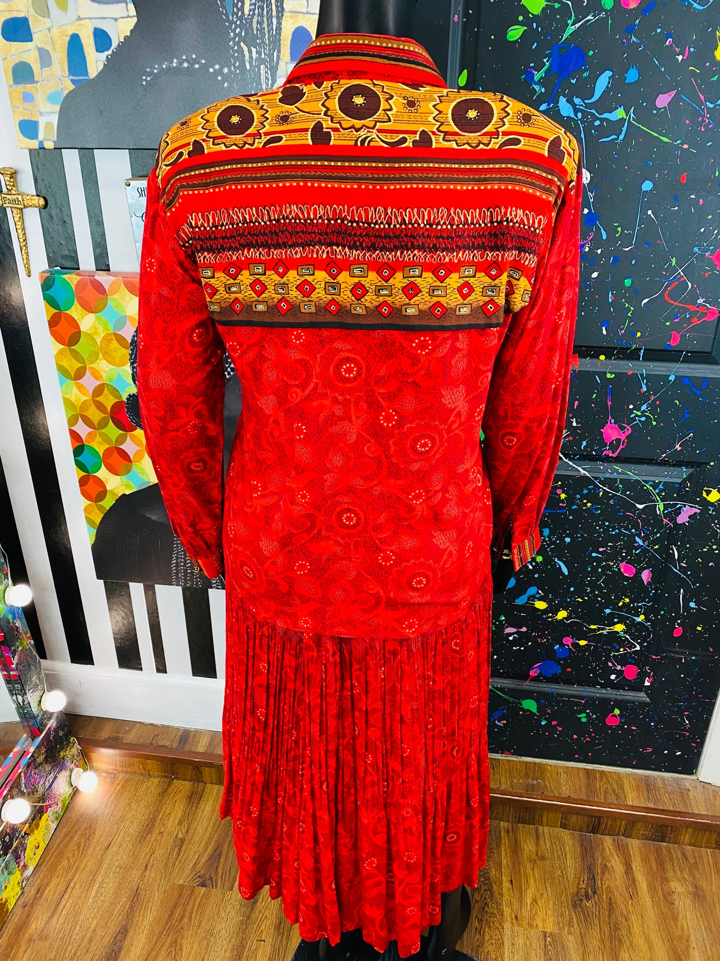 Vintage STARFIRE 2 piece Skirt Set