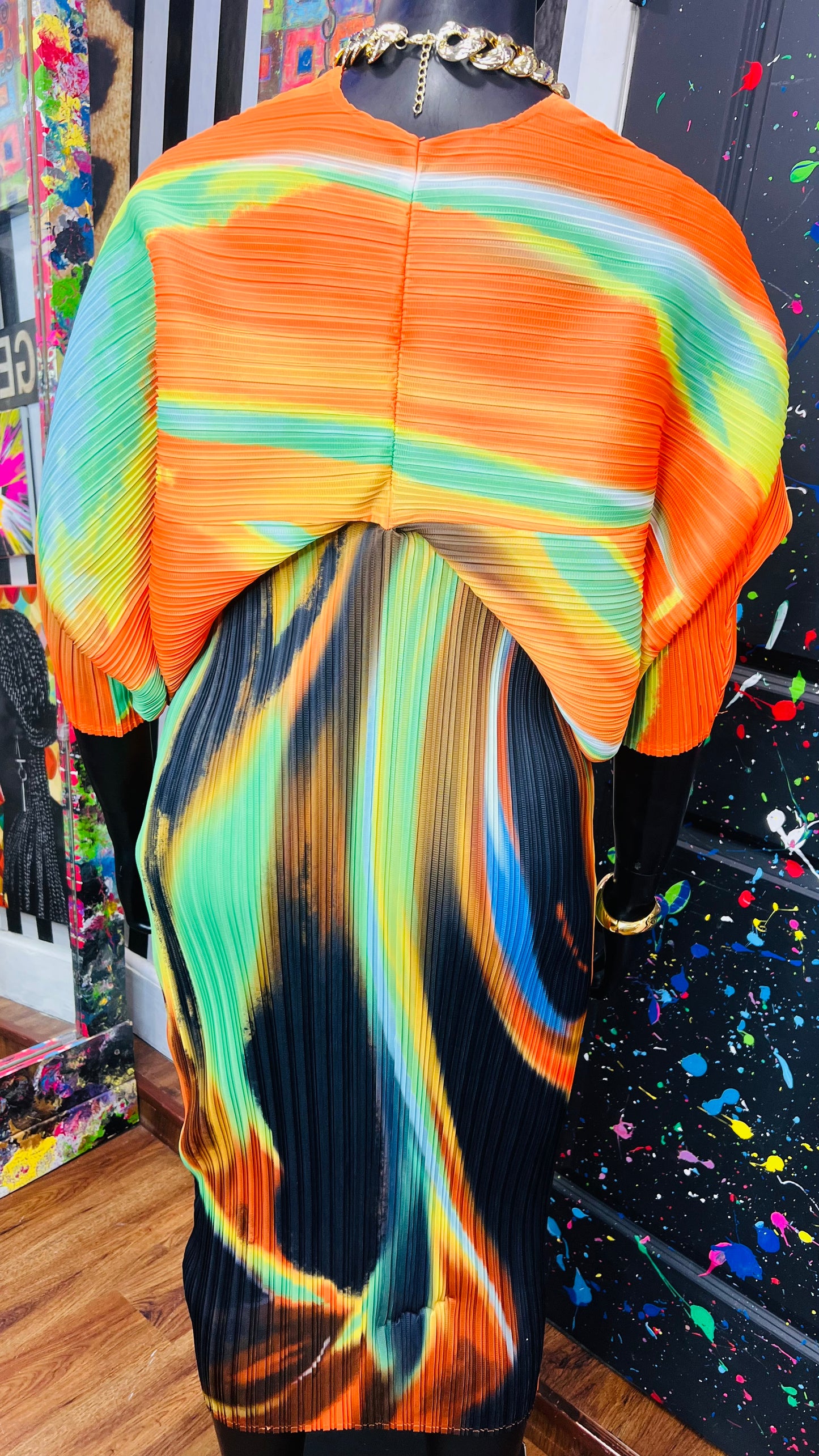 Watercolor Accordion Dress (16)