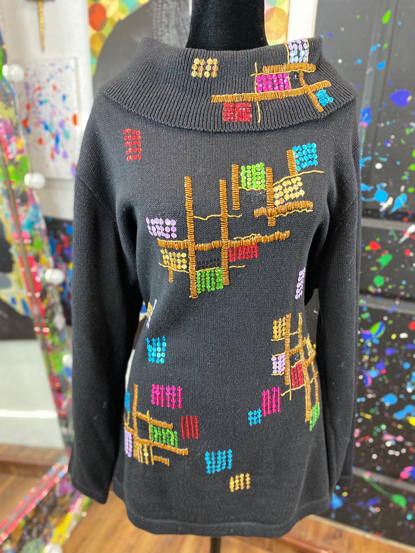 Vintage Sequins Sweater