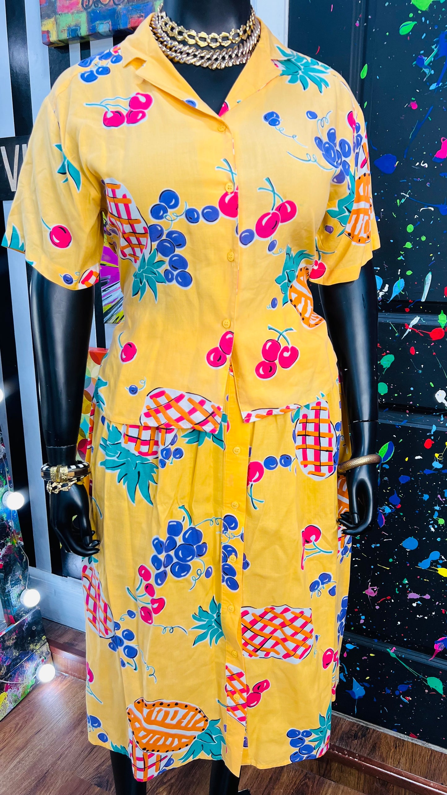 Vintage Fruit Joy Skirt Set (14)