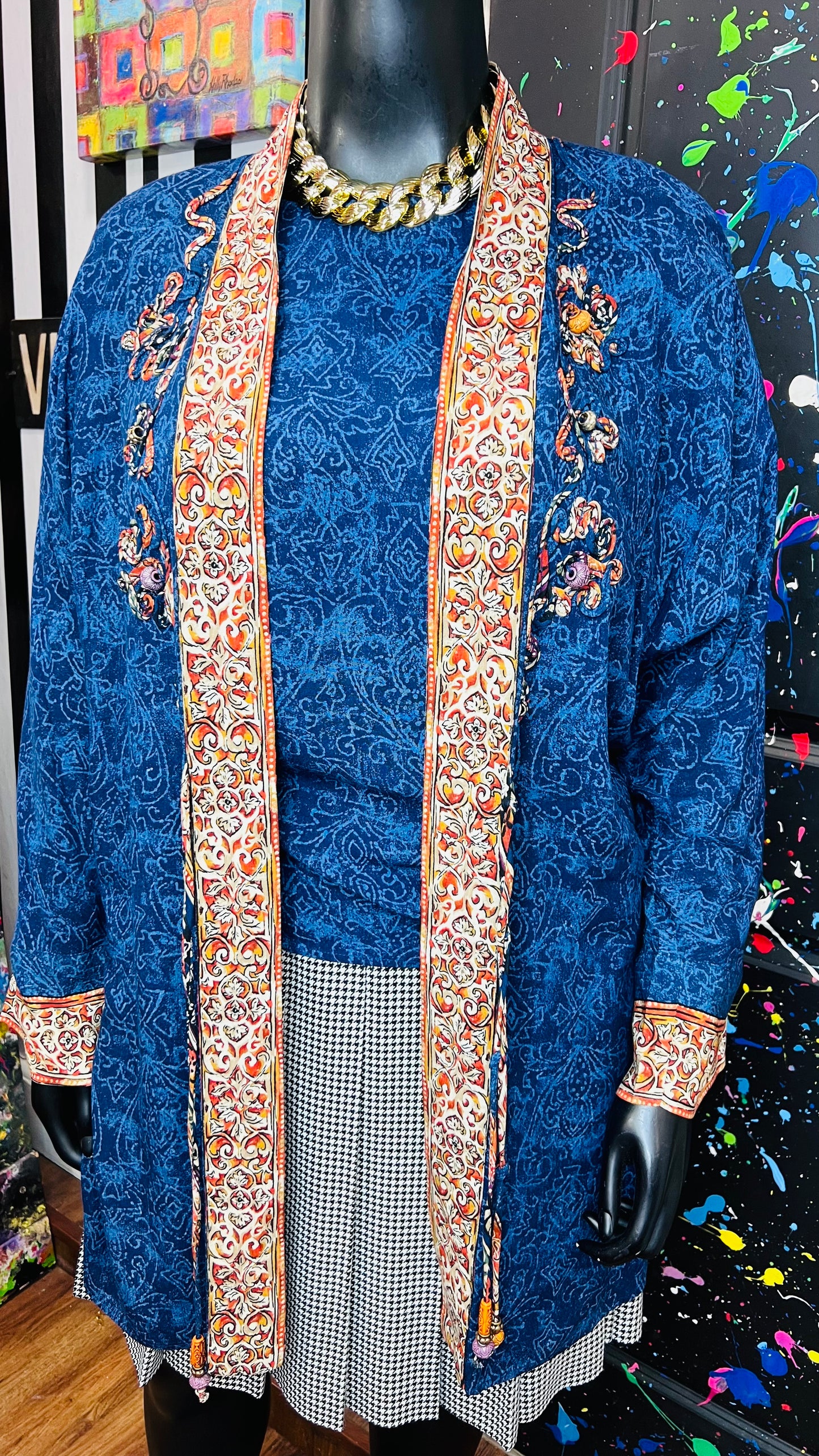 Vintage Carole Little Blouse & Duster Set (14)